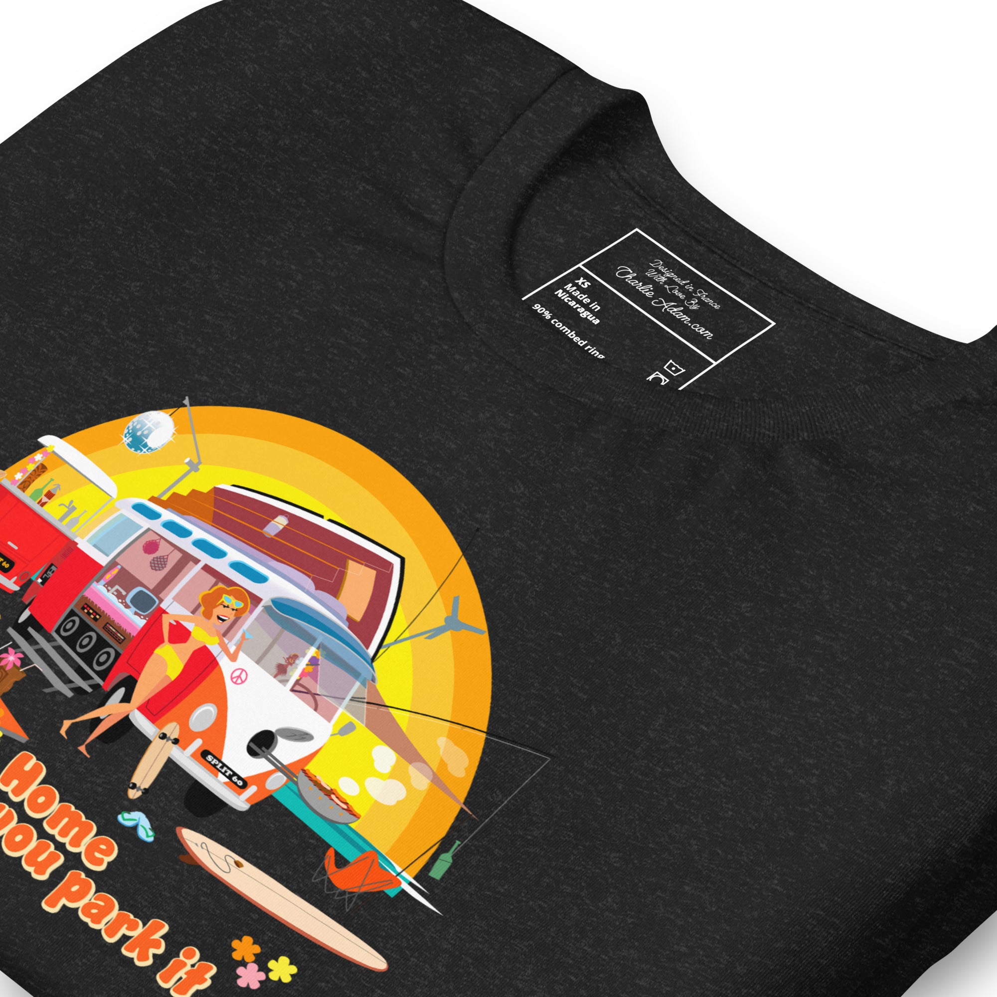 Unisex cotton t-shirt Ultra Combi on dark heather colors