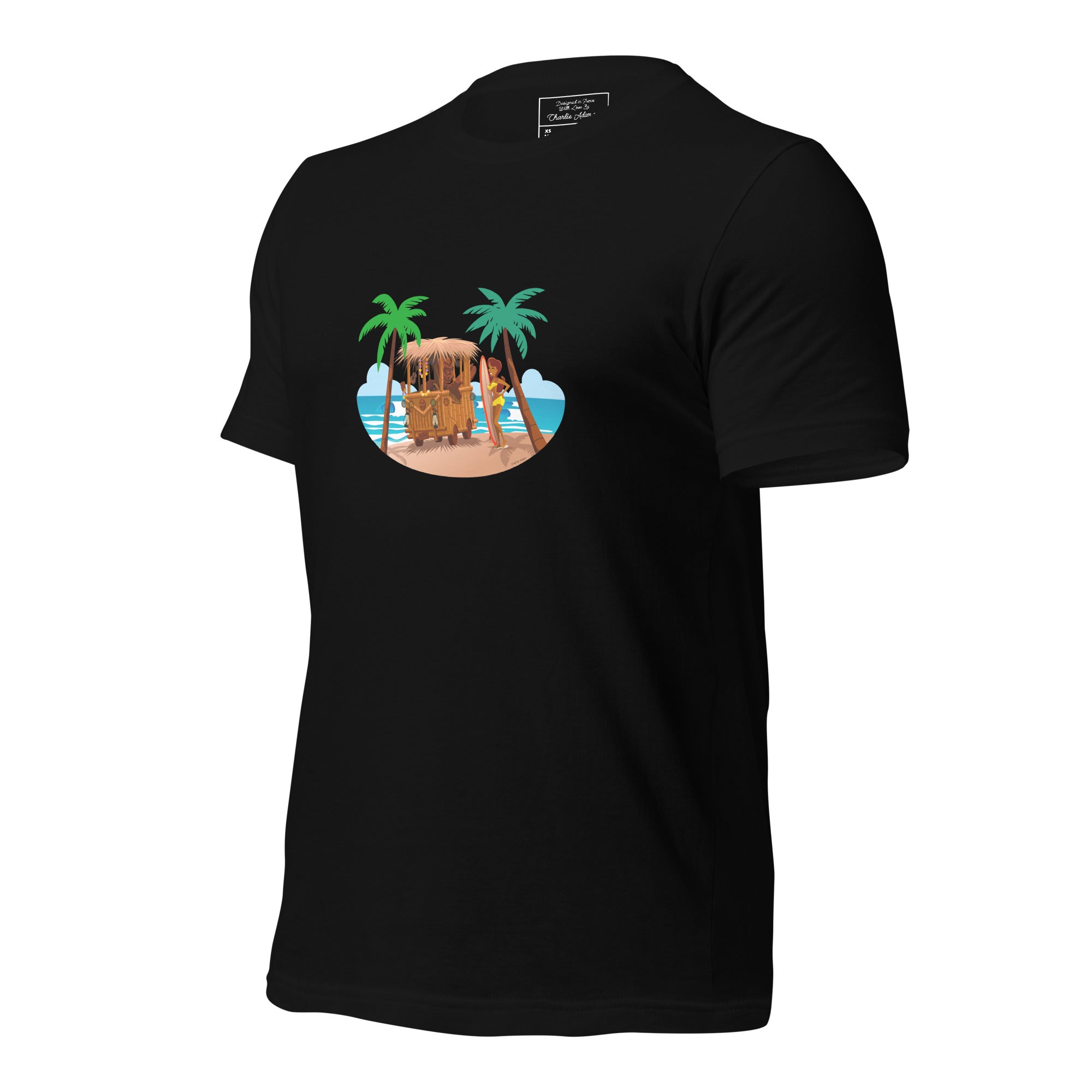 Unisex t-shirt Tiki Kombi on dark colors
