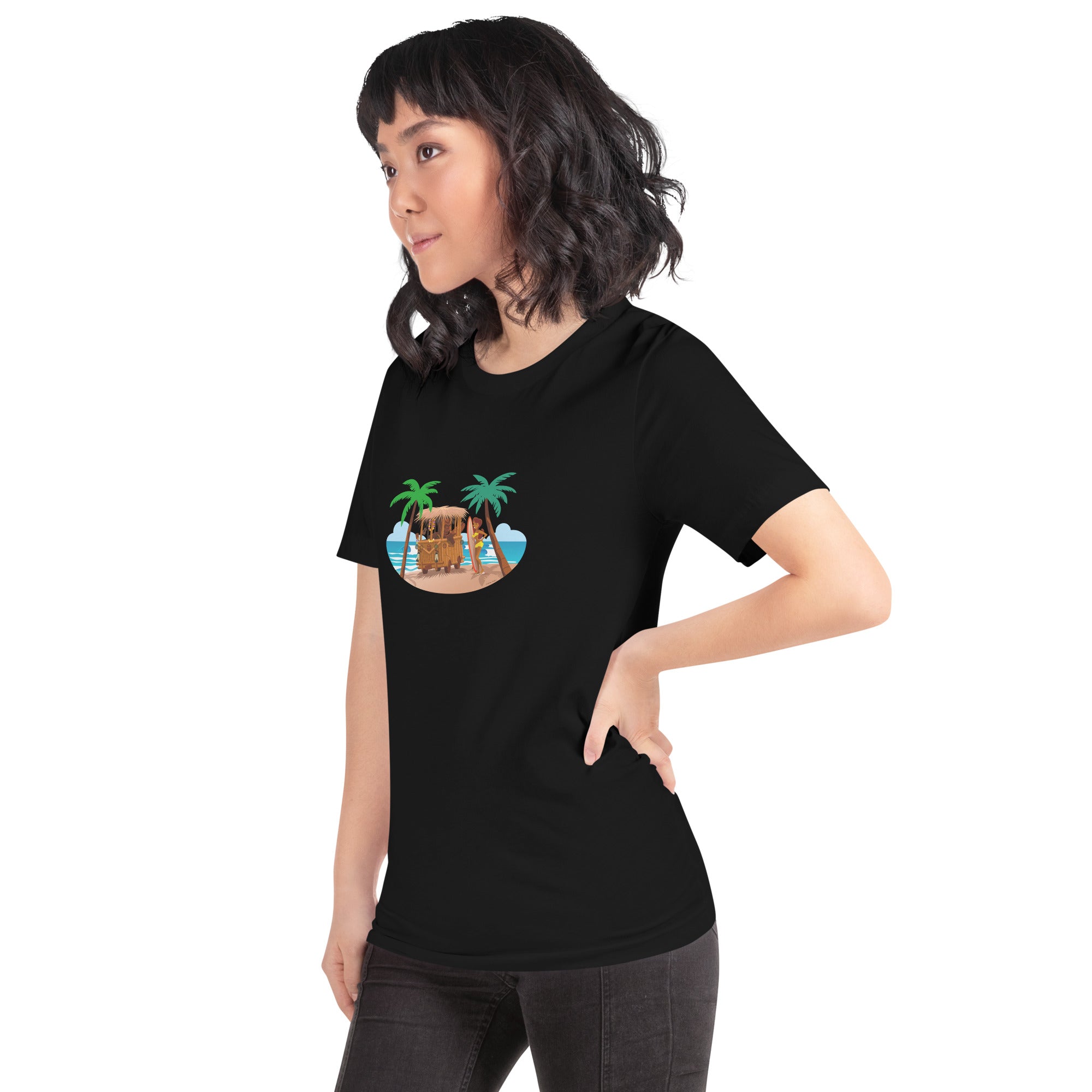 Unisex t-shirt Tiki Kombi on dark colors