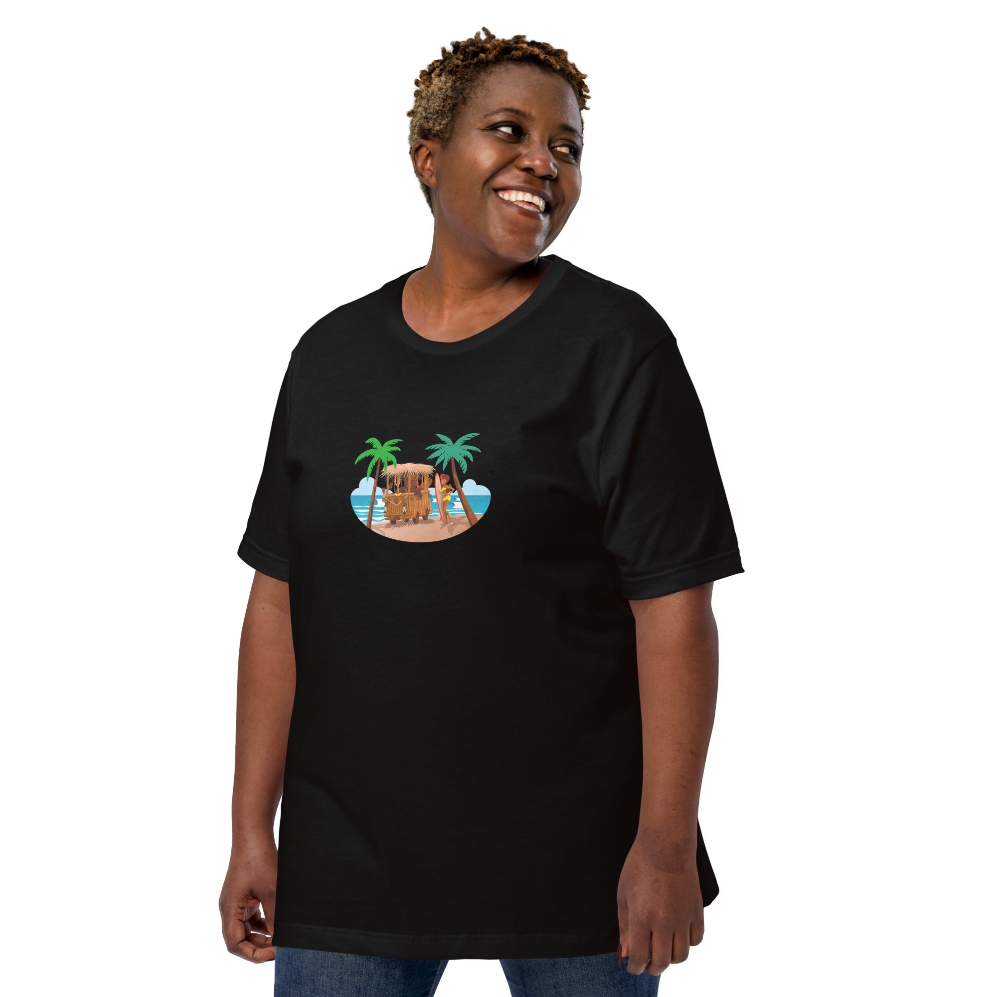 Unisex t-shirt Tiki Kombi on dark colors