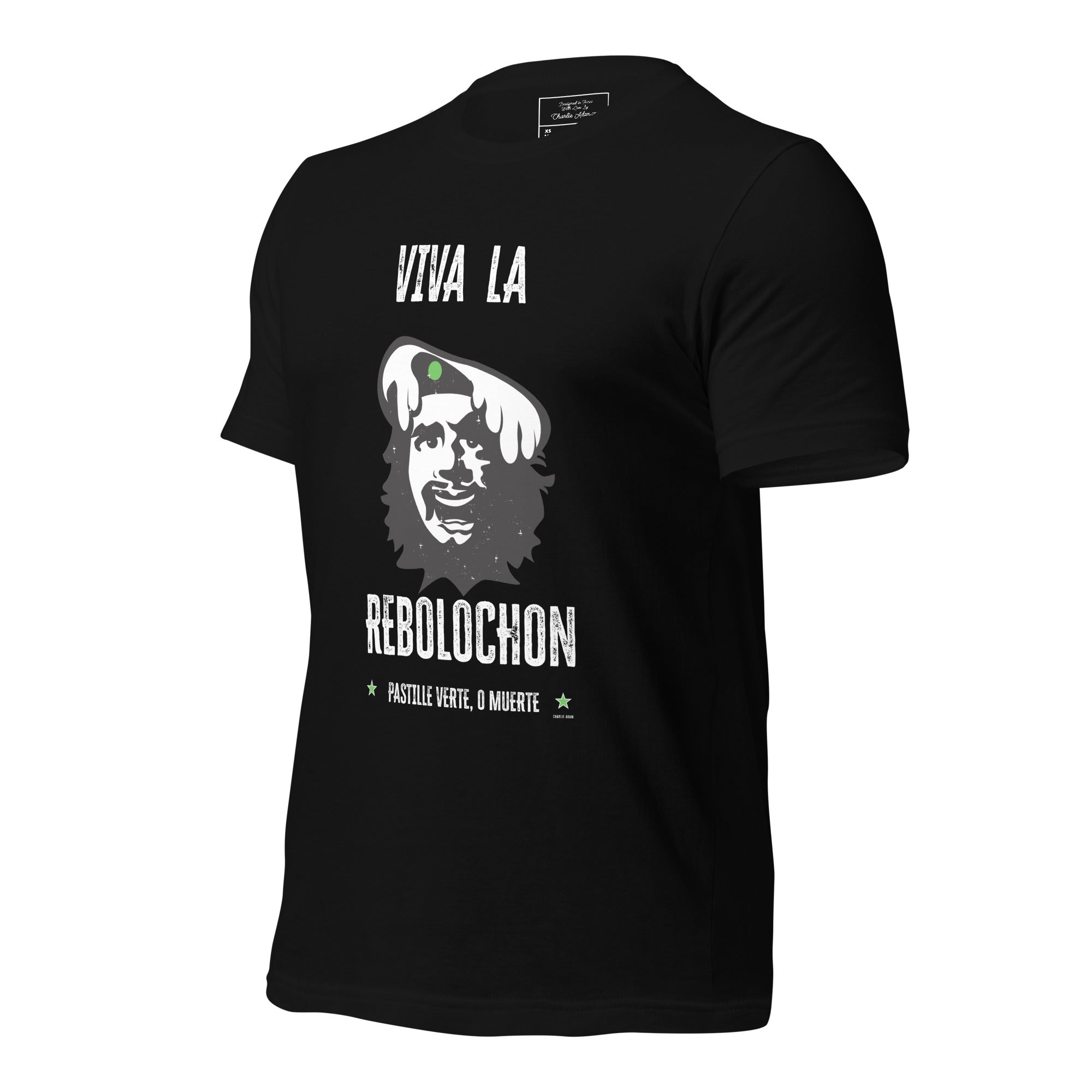T-shirt en coton unisexe Viva la Rebolochon sur couleurs foncées