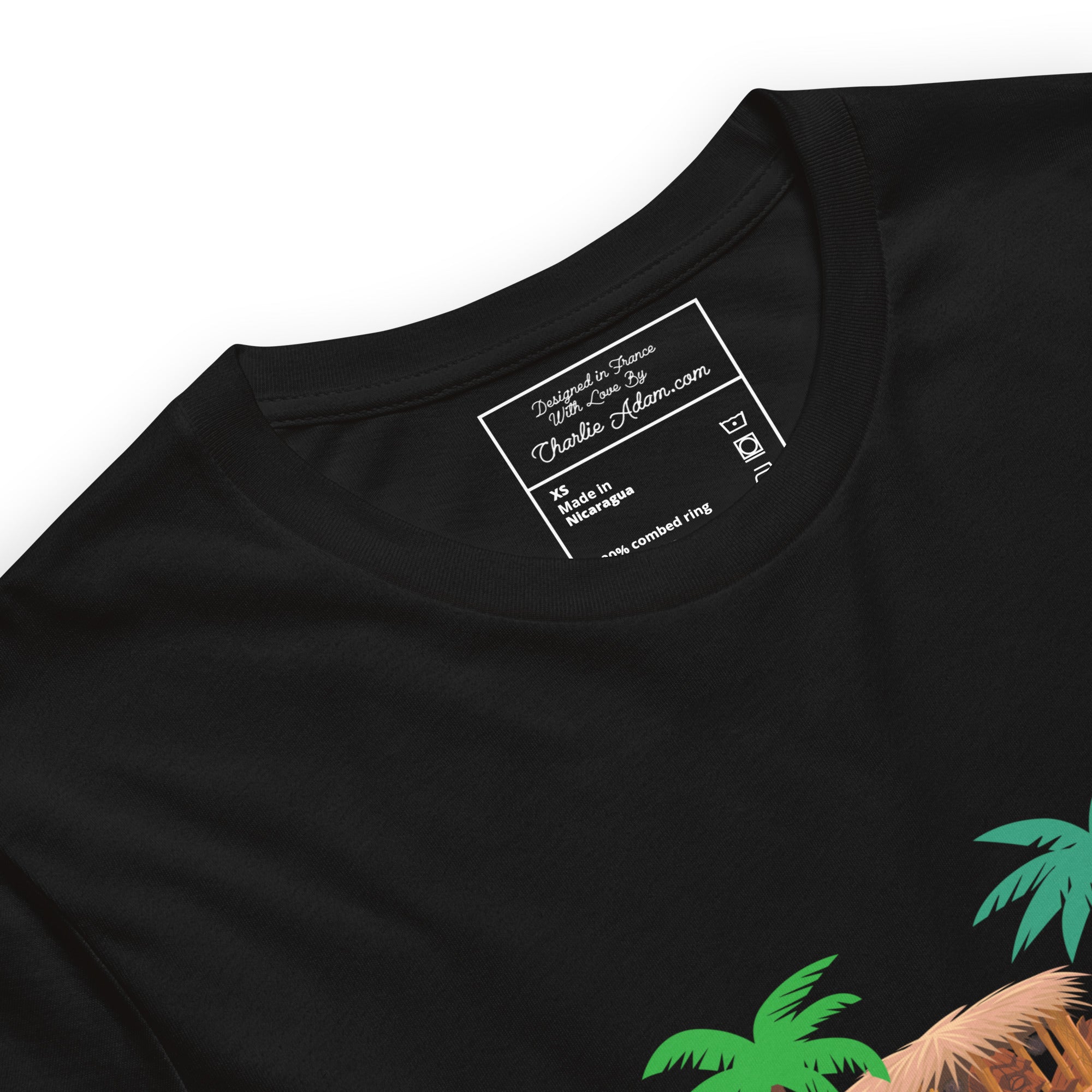 Unisex t-shirt Tiki Kombi on dark colors