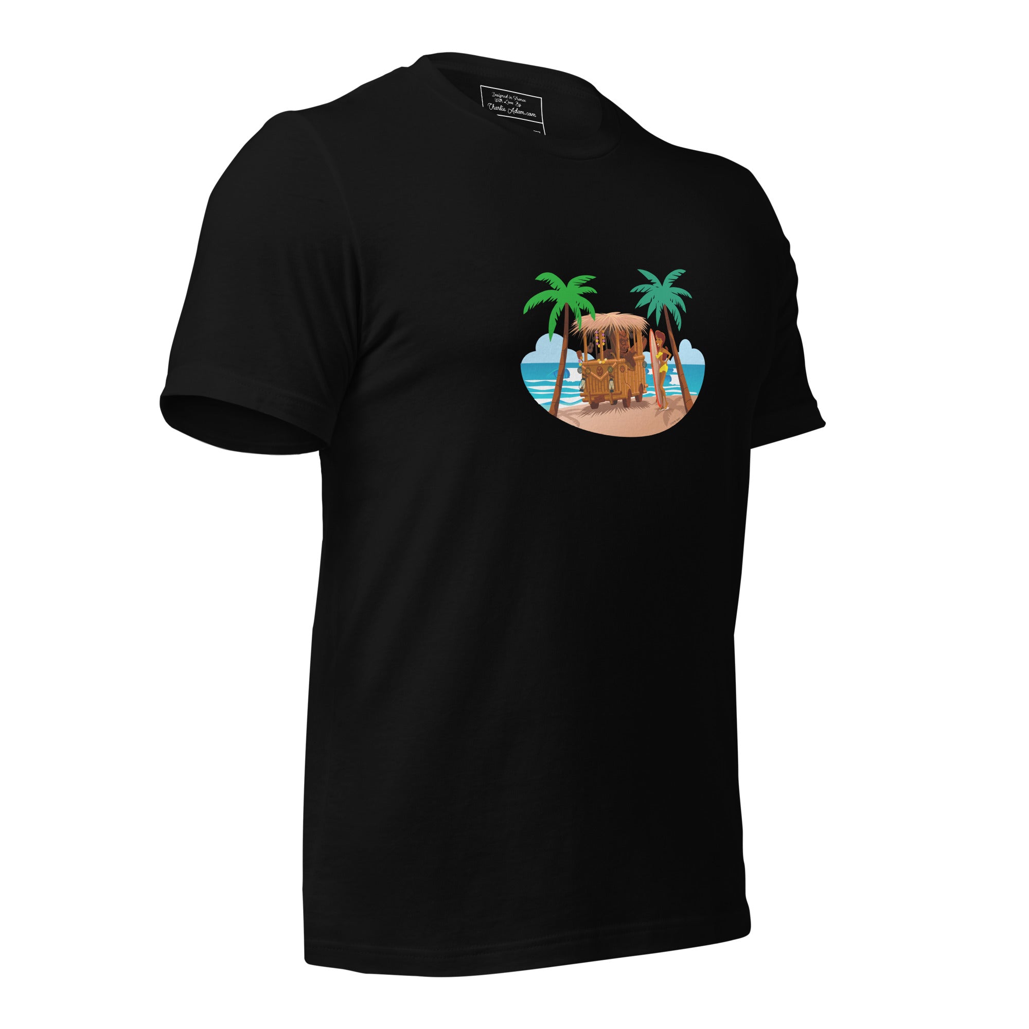 Unisex t-shirt Tiki Kombi on dark colors