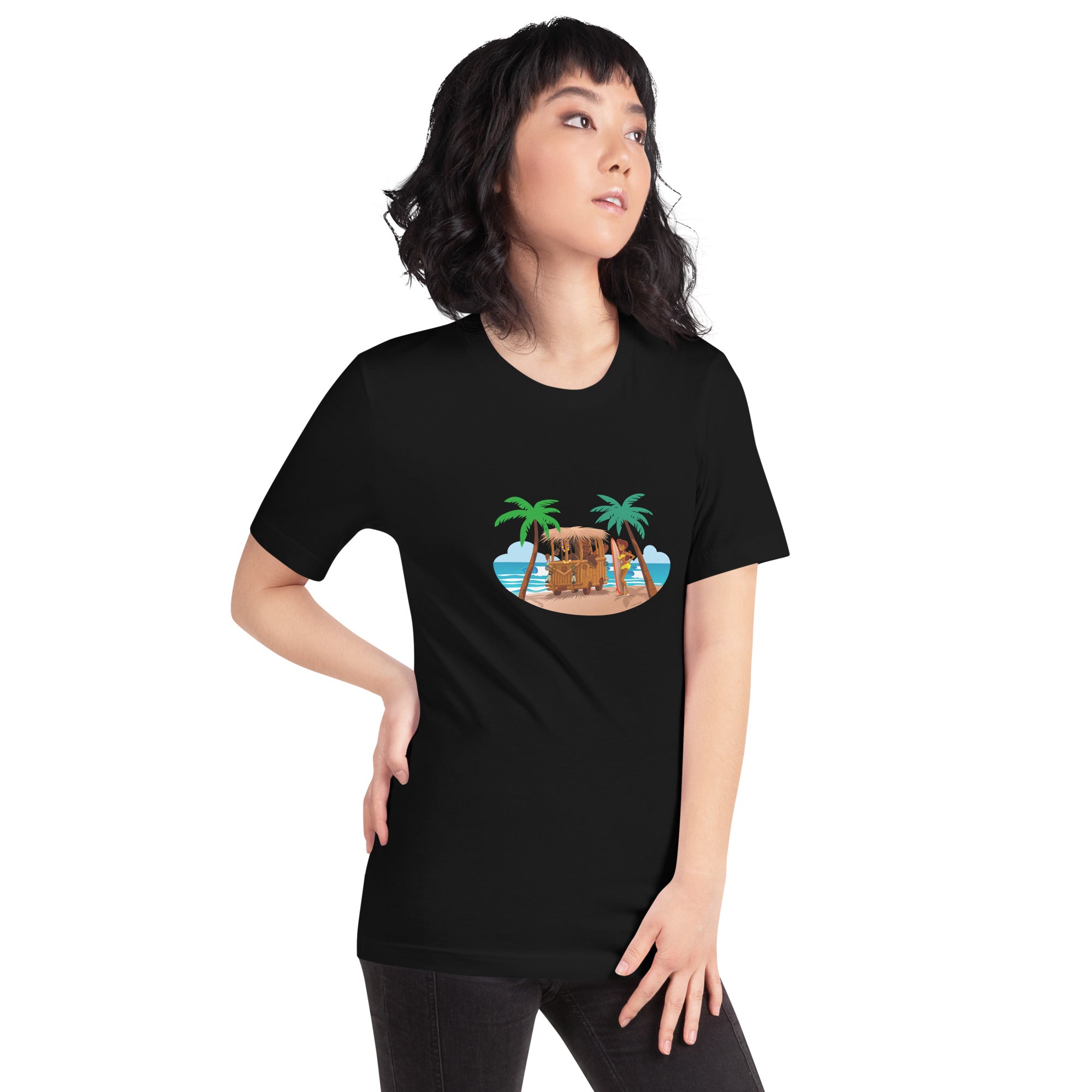 Unisex t-shirt Tiki Kombi on dark colors