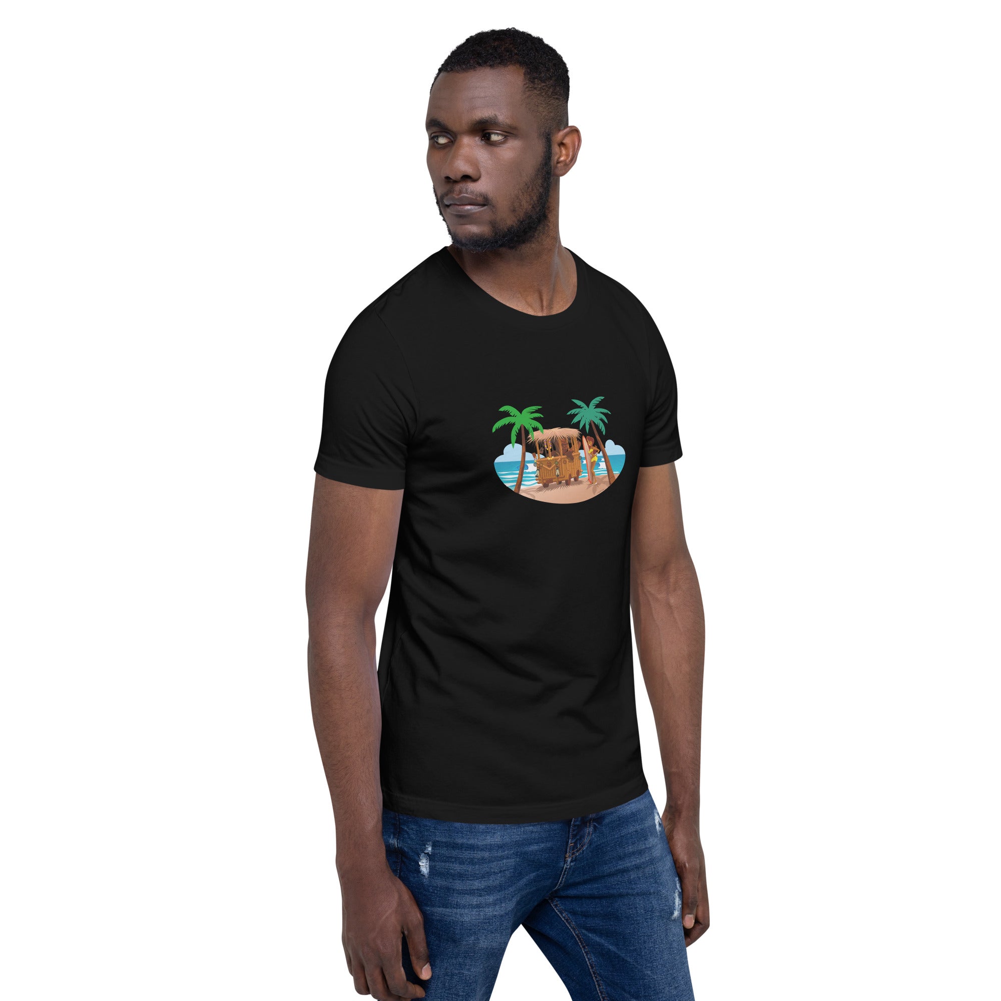 Unisex t-shirt Tiki Kombi on dark colors