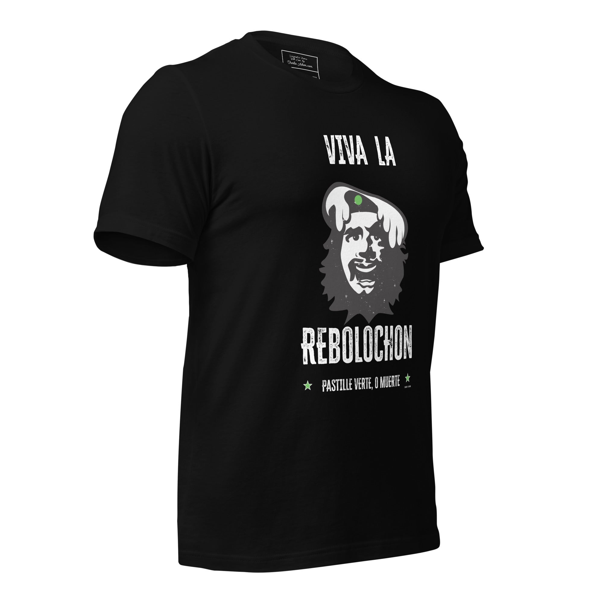 T-shirt en coton unisexe Viva la Rebolochon sur couleurs foncées