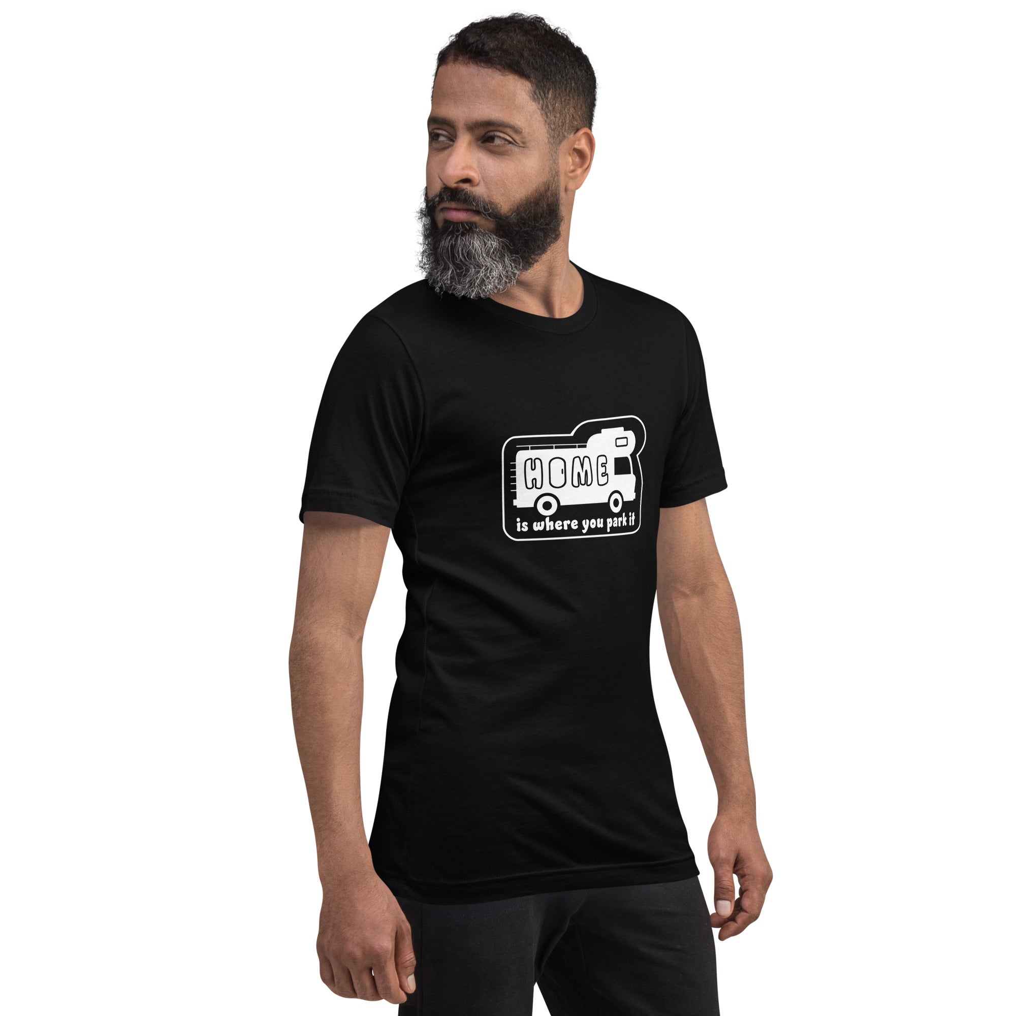 Unisex cotton t-shirt Bold Camper Van on dark colors