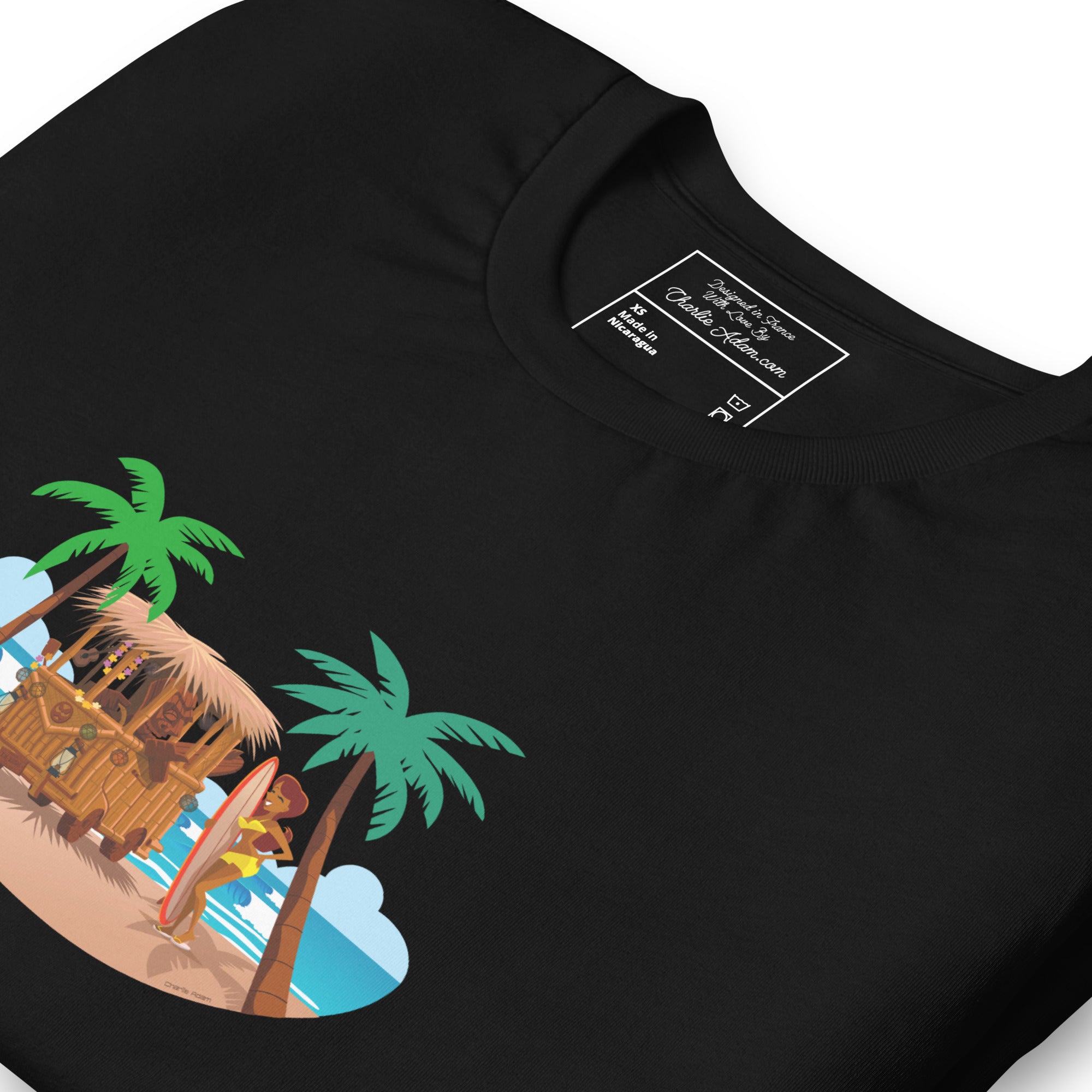 Unisex t-shirt Tiki Kombi on dark colors