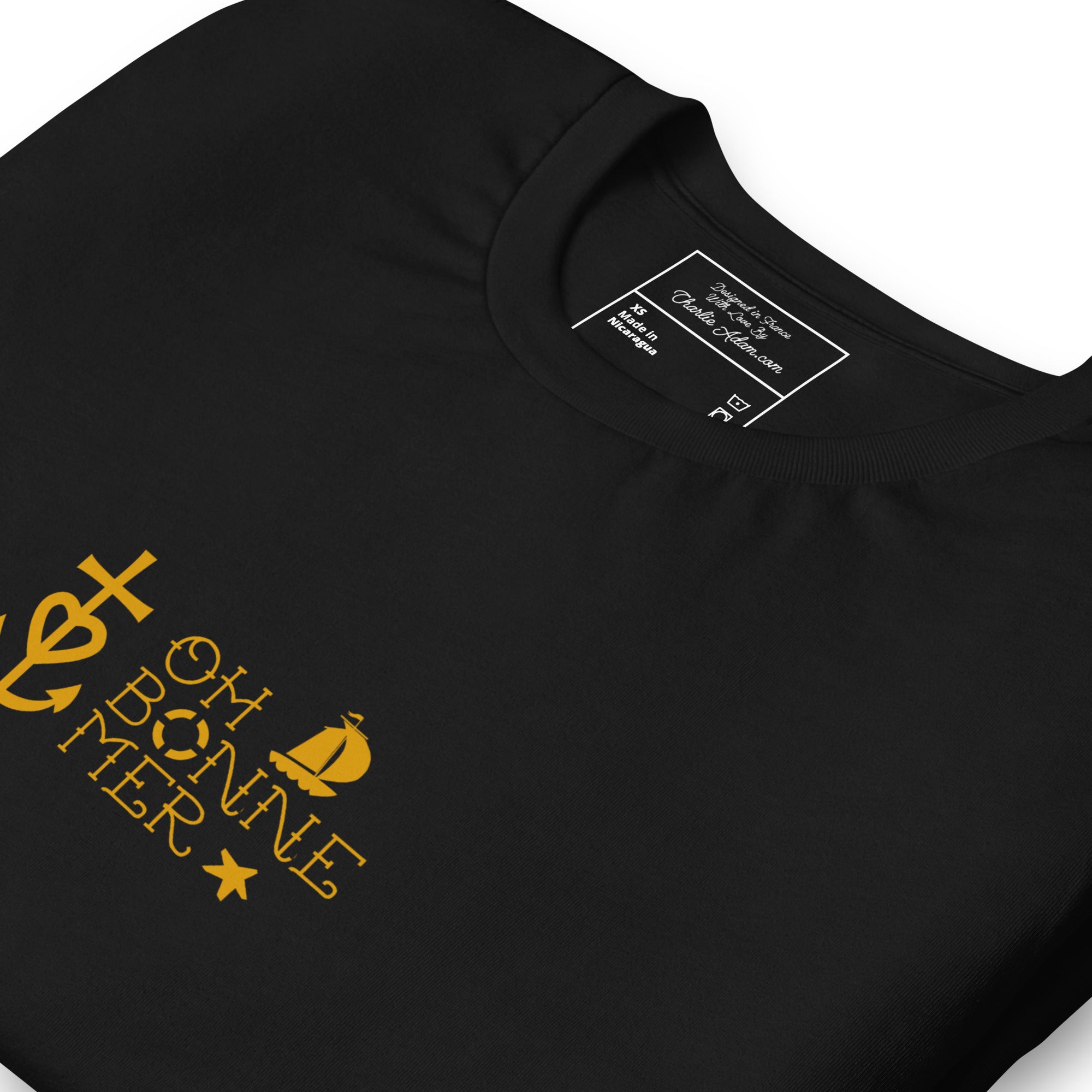 Unisex cotton t-shirt Oh Bonne Mer 2 on dark colors