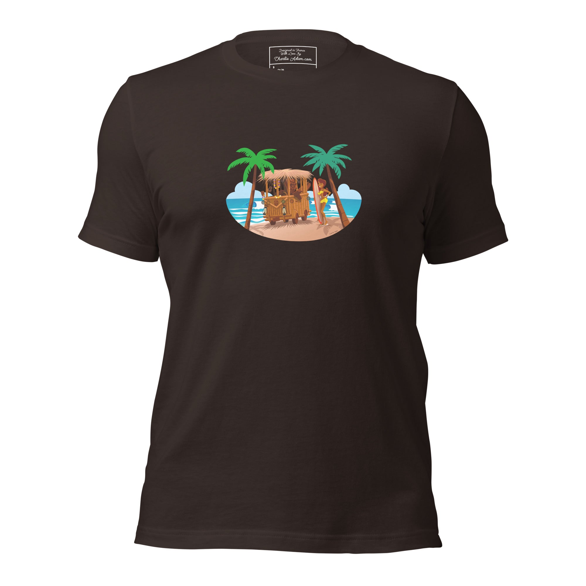 Unisex t-shirt Tiki Kombi on dark colors