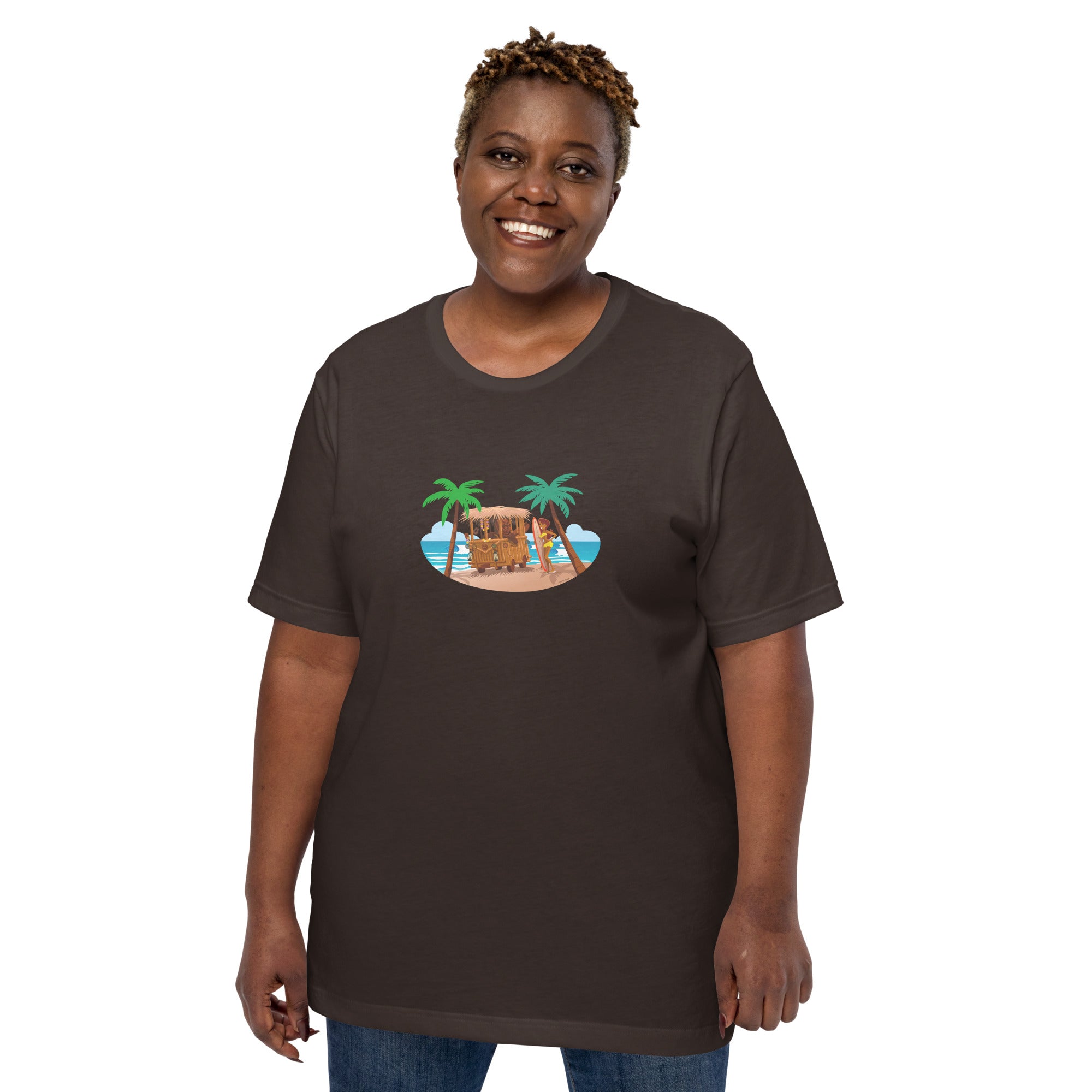 Unisex t-shirt Tiki Kombi on dark colors