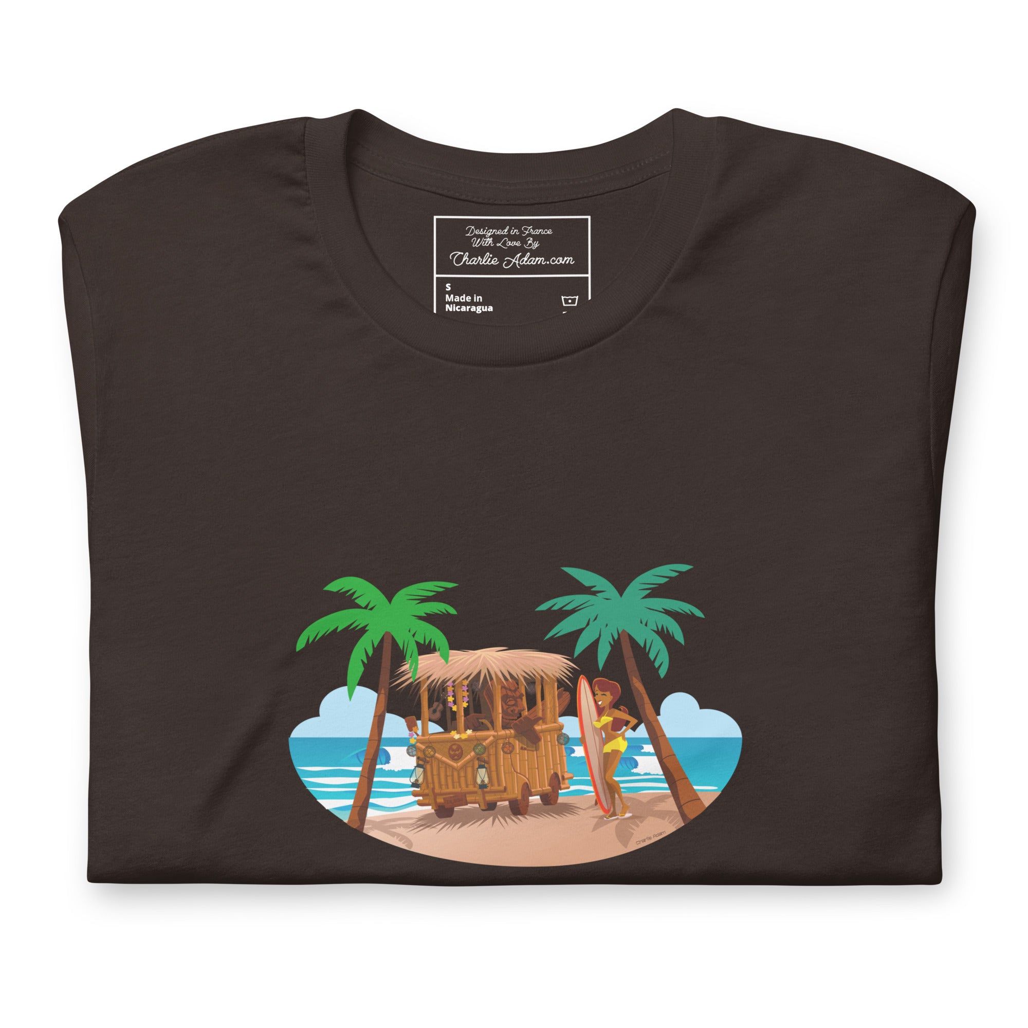 Unisex t-shirt Tiki Kombi on dark colors