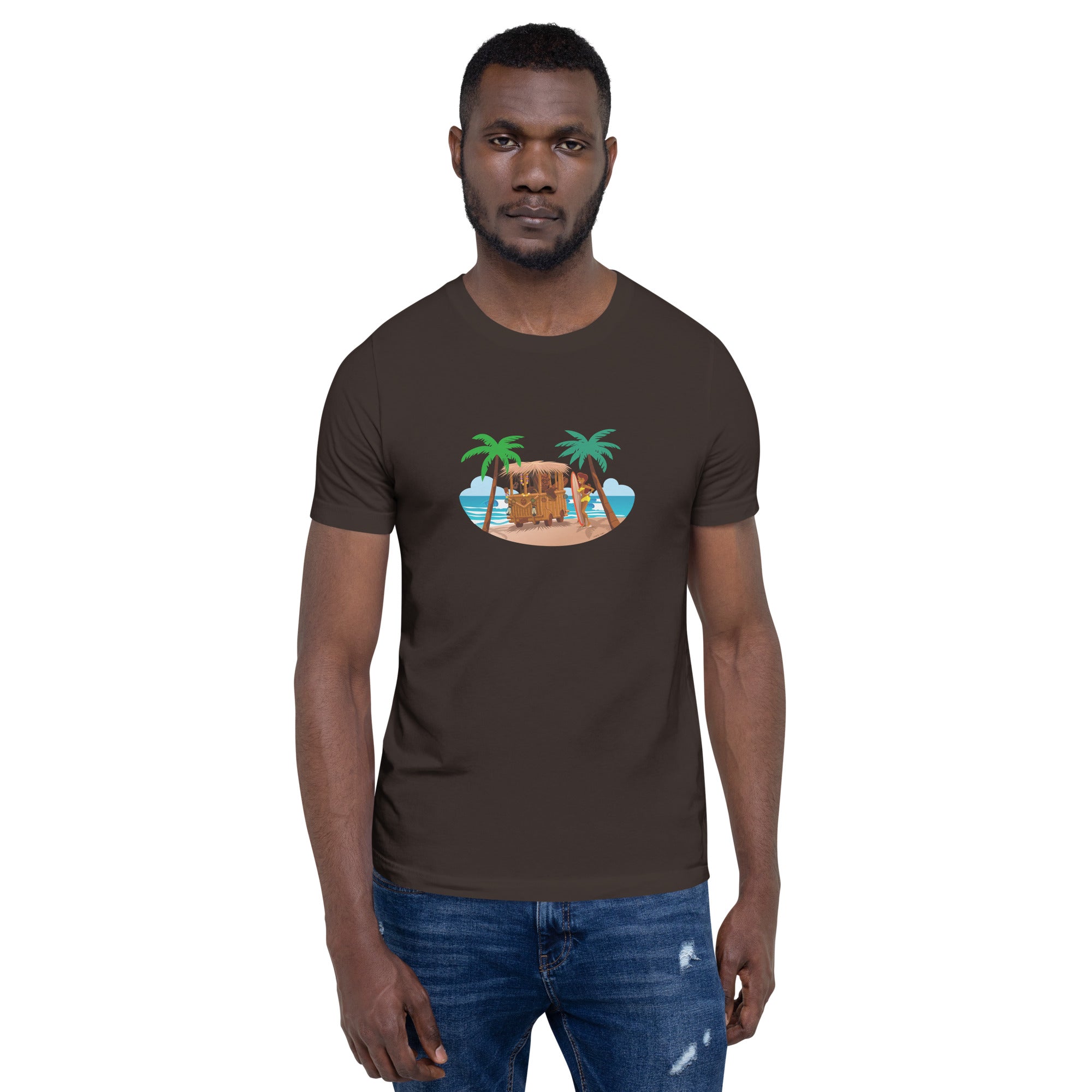 Unisex t-shirt Tiki Kombi on dark colors