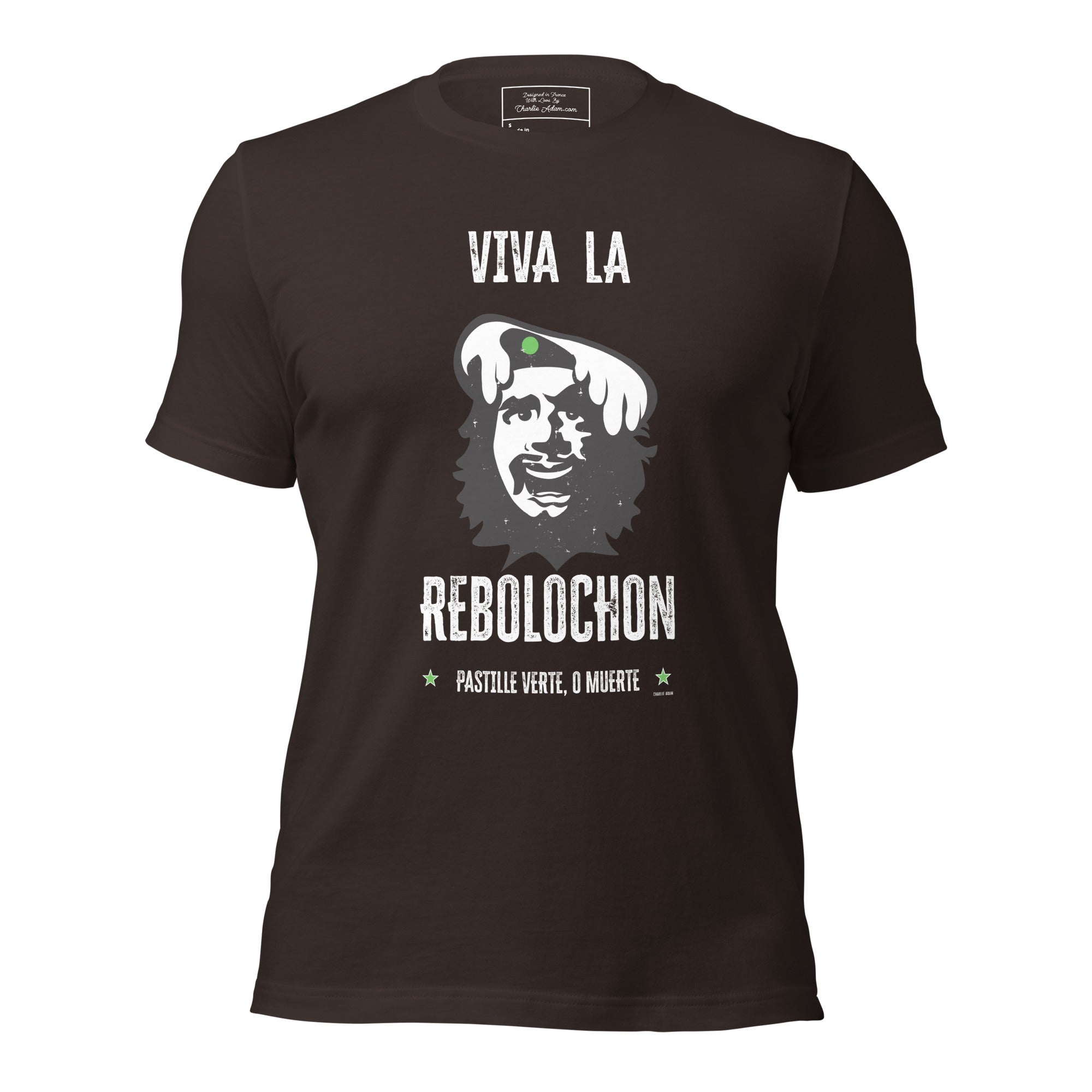 T-shirt en coton unisexe Viva la Rebolochon sur couleurs foncées