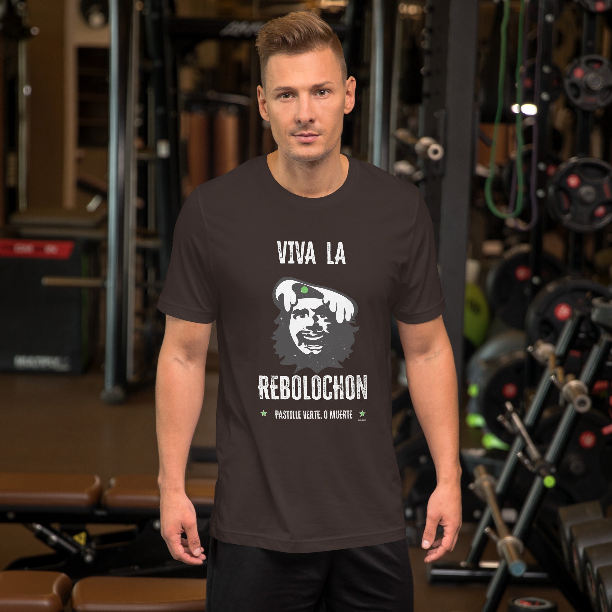 T-shirt en coton unisexe Viva la Rebolochon sur couleurs foncées