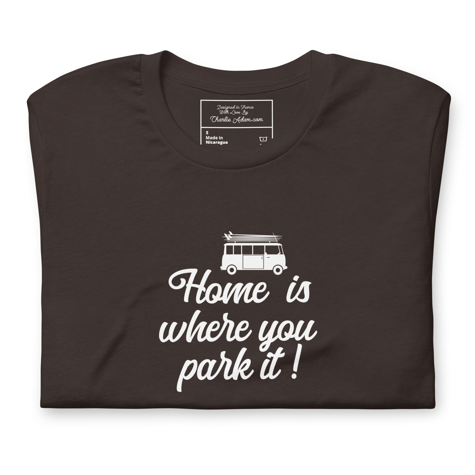 T-shirt en coton unisexe White Surf Combi sur couleurs foncées