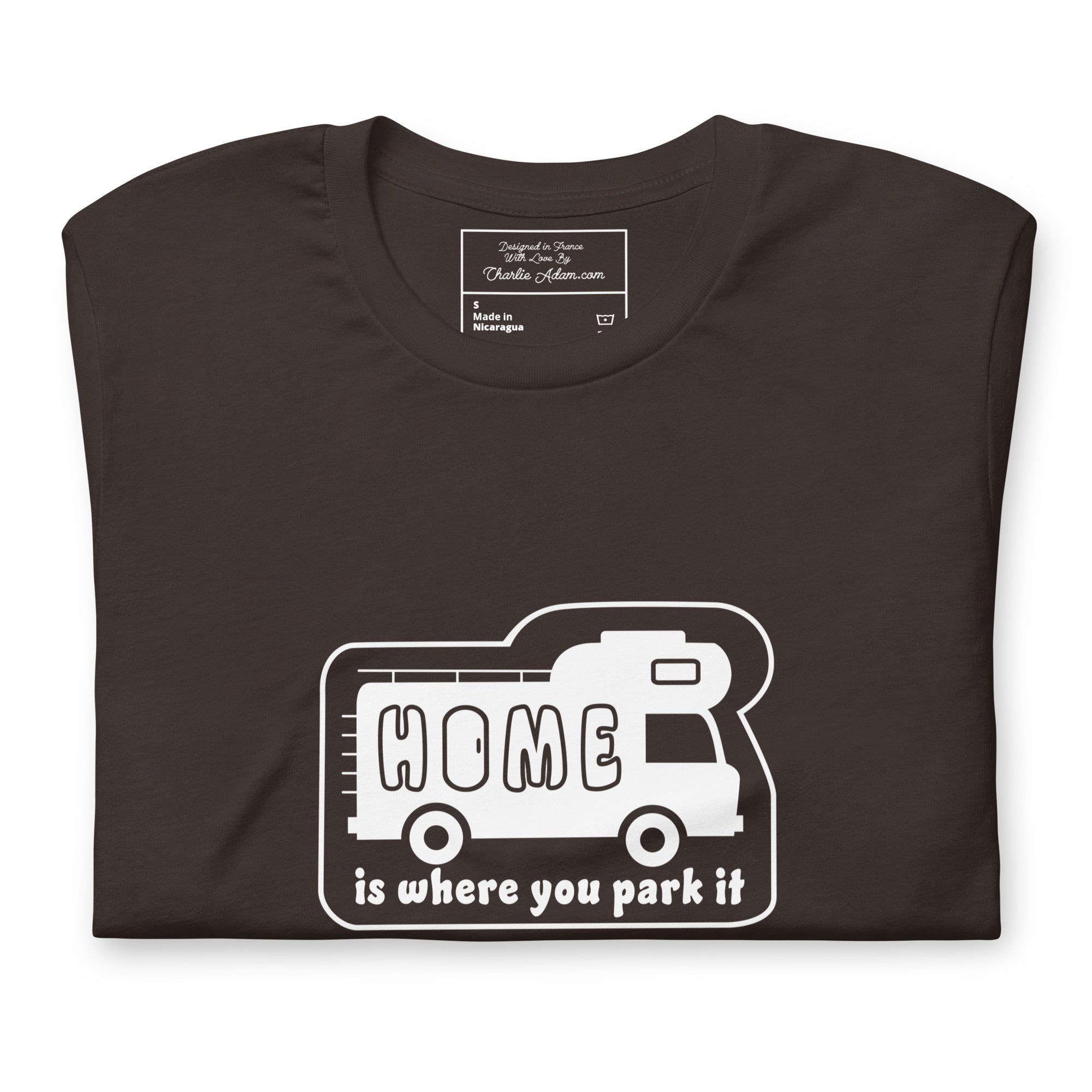 Unisex cotton t-shirt Bold Camper Van on dark colors