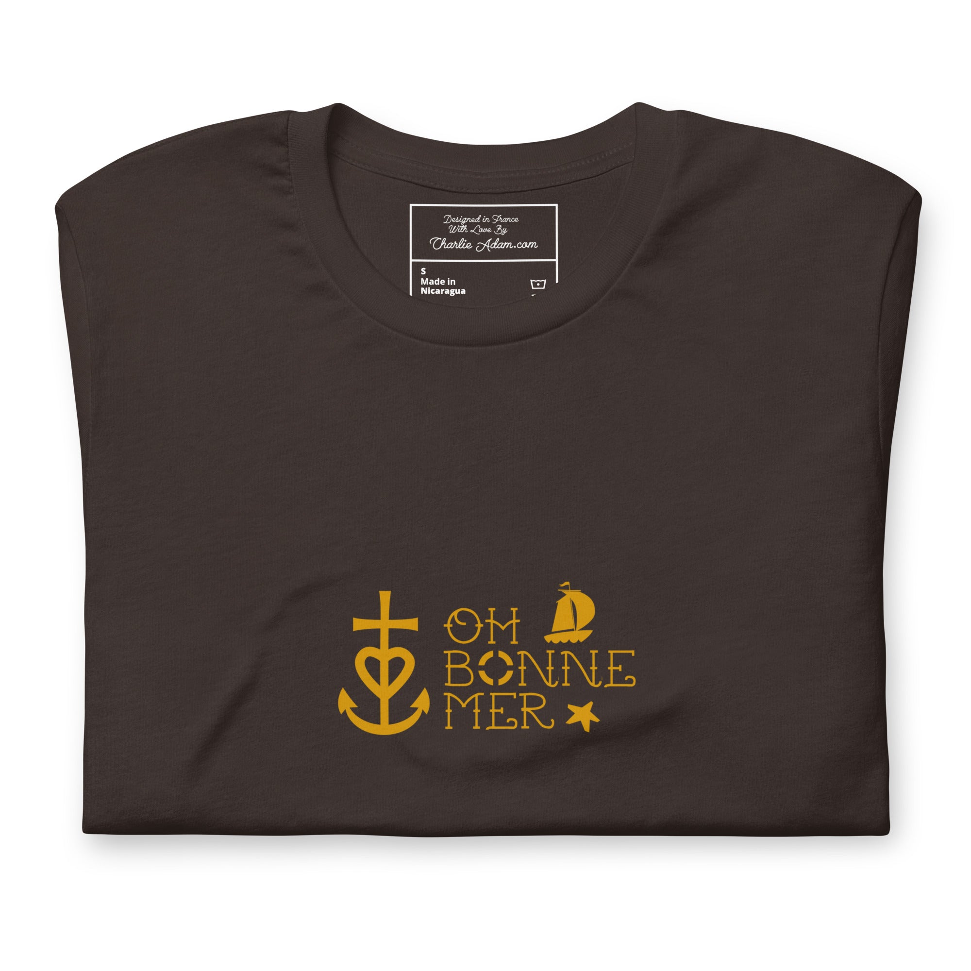 Unisex cotton t-shirt Oh Bonne Mer 2 on dark colors