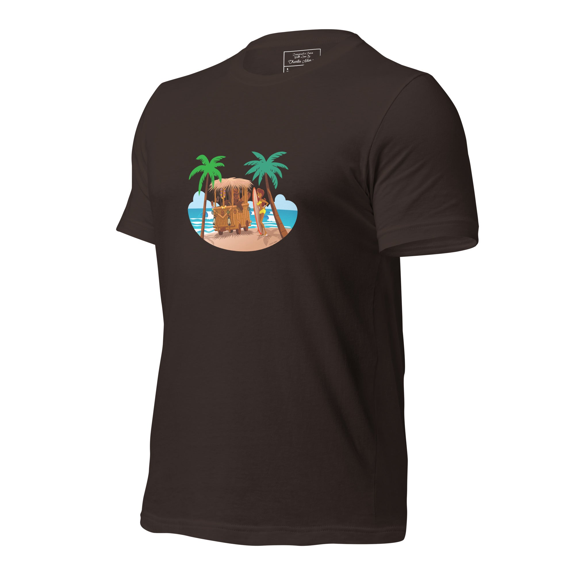 Unisex t-shirt Tiki Kombi on dark colors