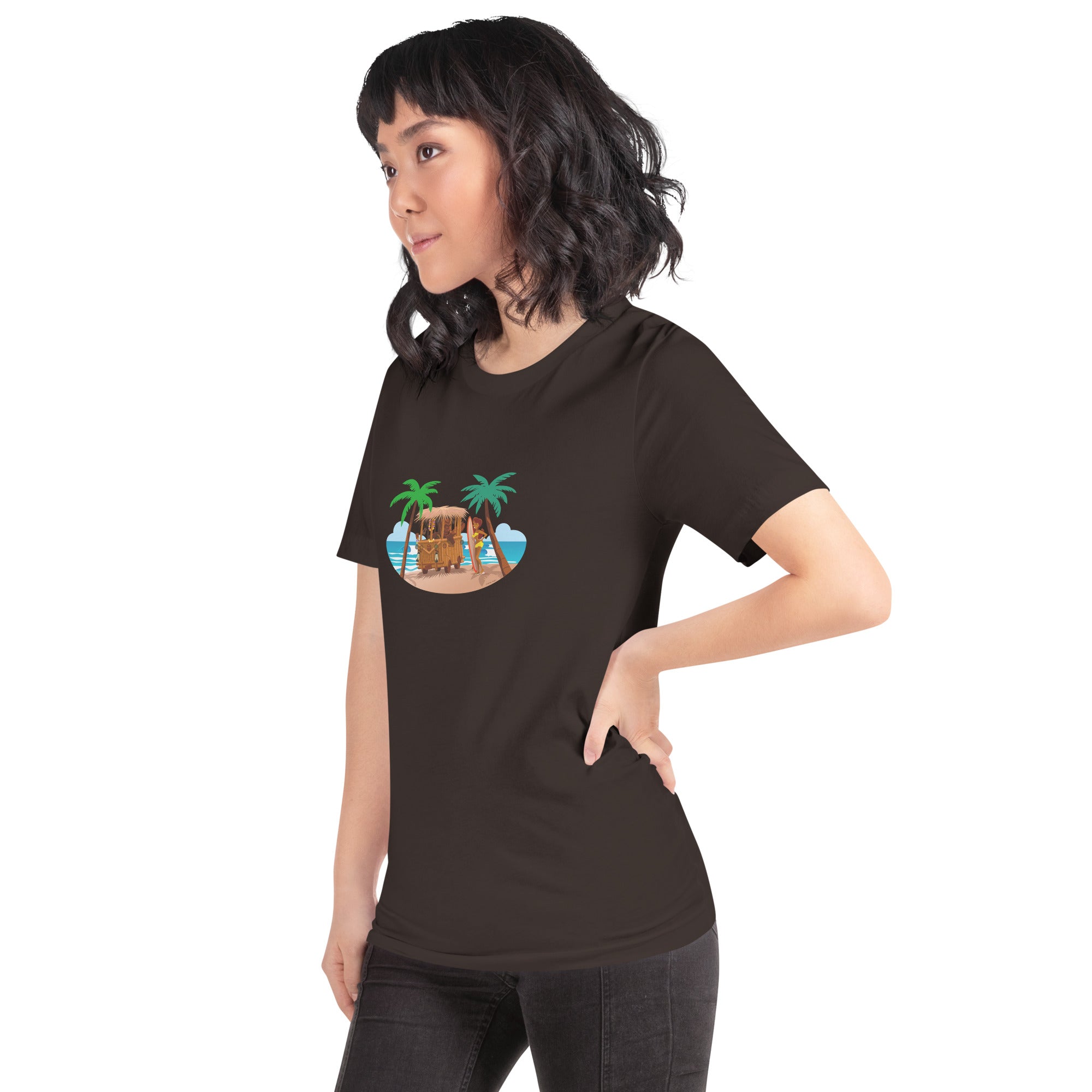 Unisex t-shirt Tiki Kombi on dark colors