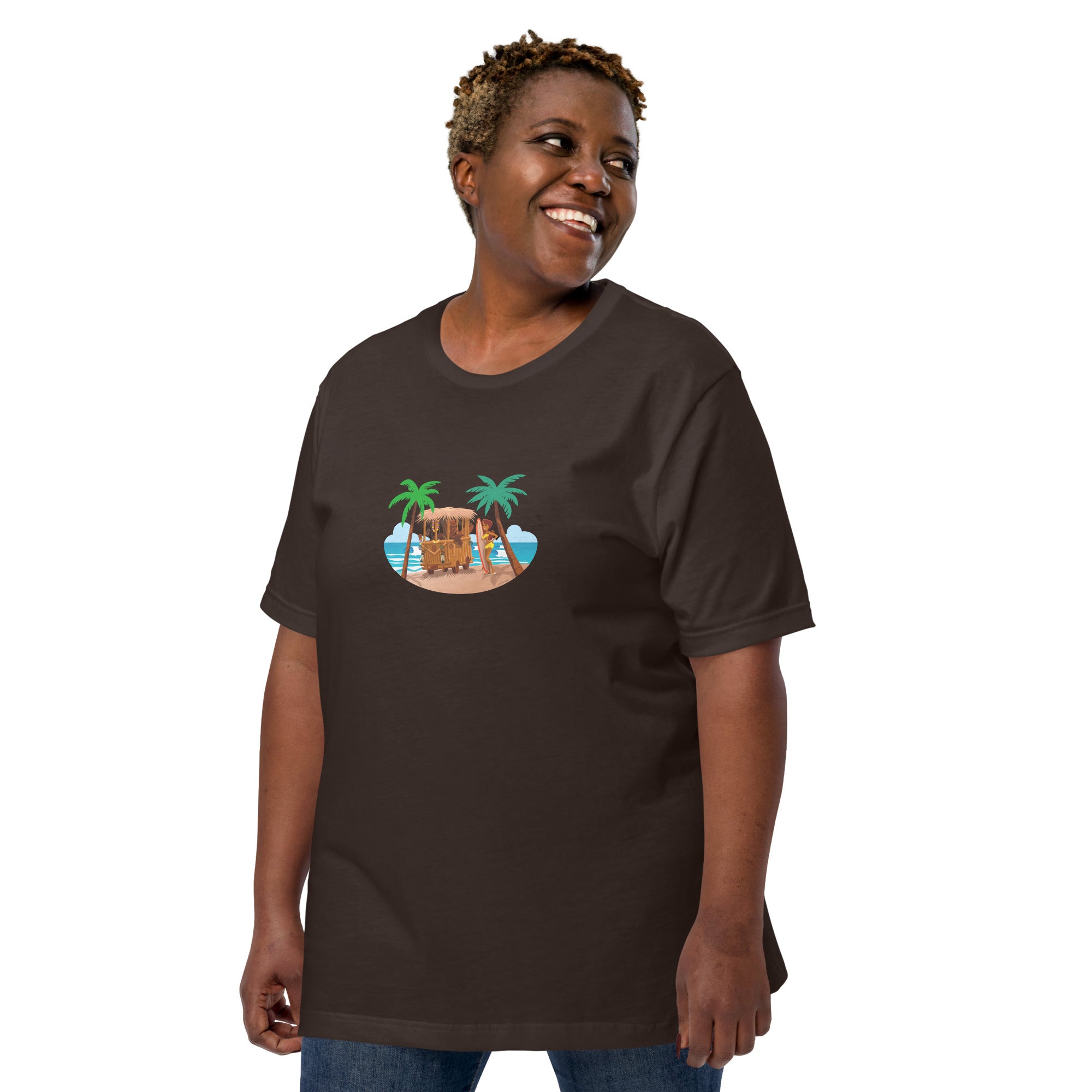 Unisex t-shirt Tiki Kombi on dark colors