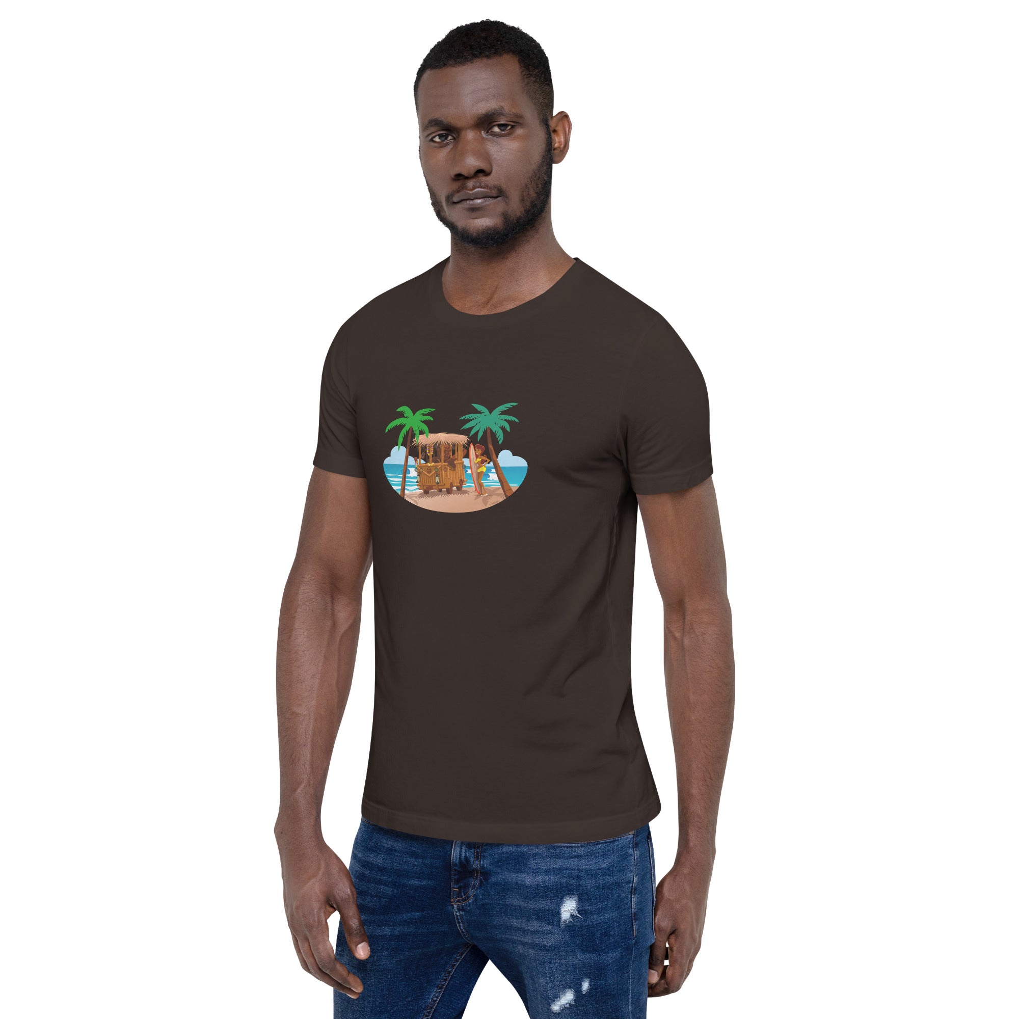 Unisex t-shirt Tiki Kombi on dark colors