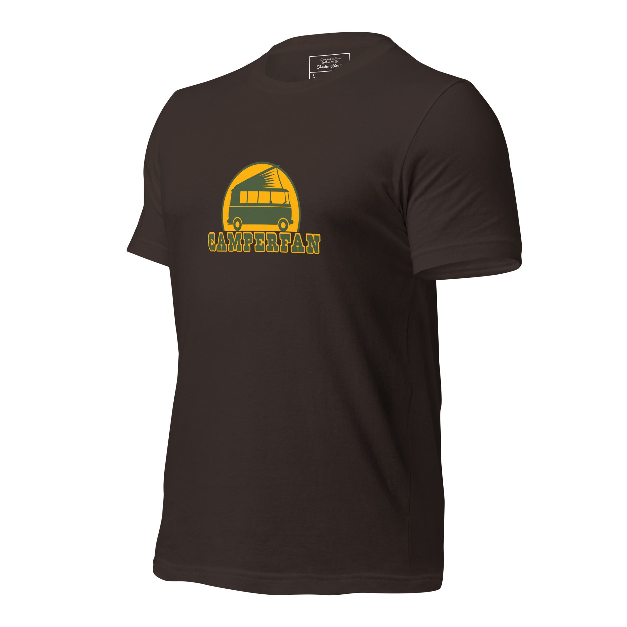 Unisex cotton t-shirt Camperfan on dark colors