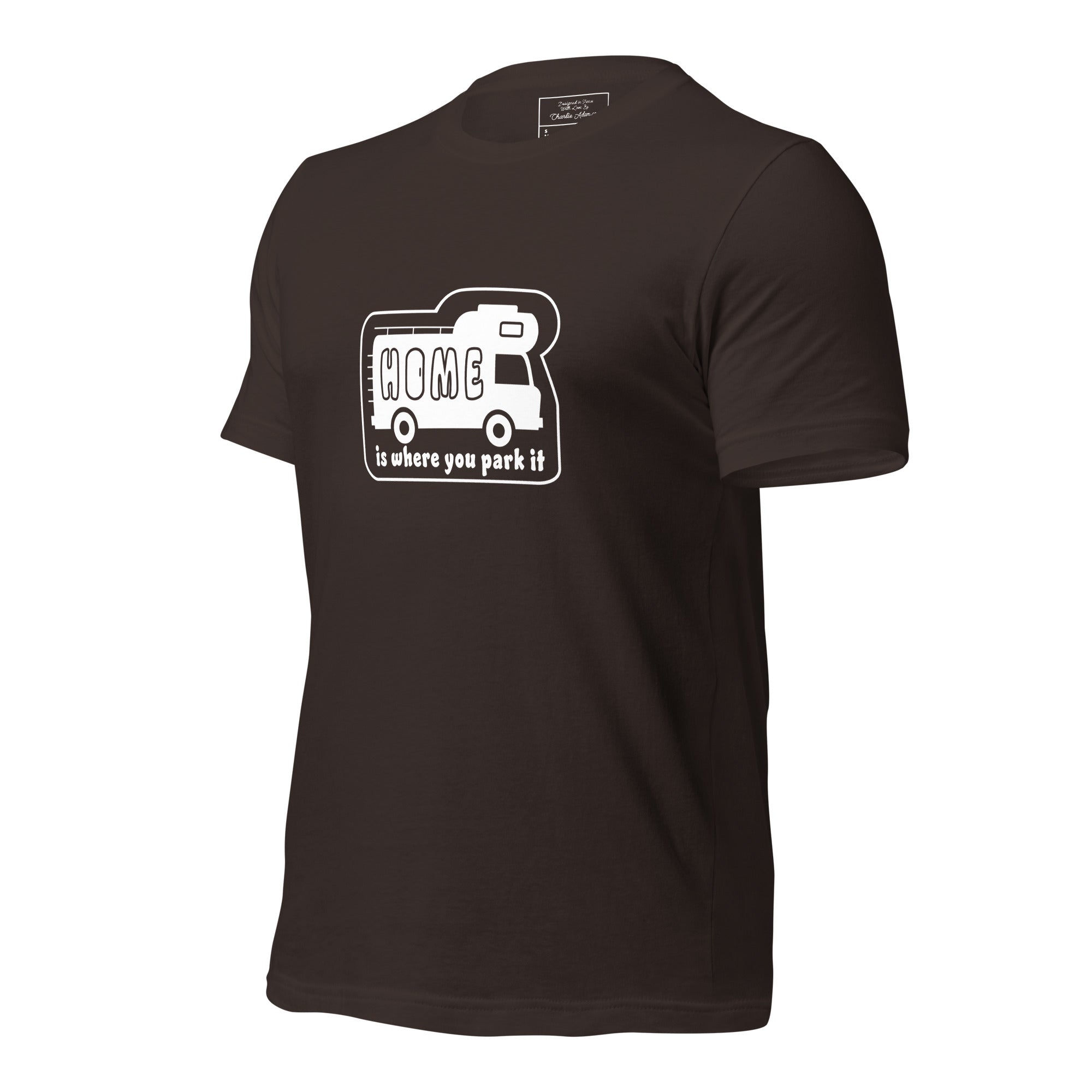 Unisex cotton t-shirt Bold Camper Van on dark colors
