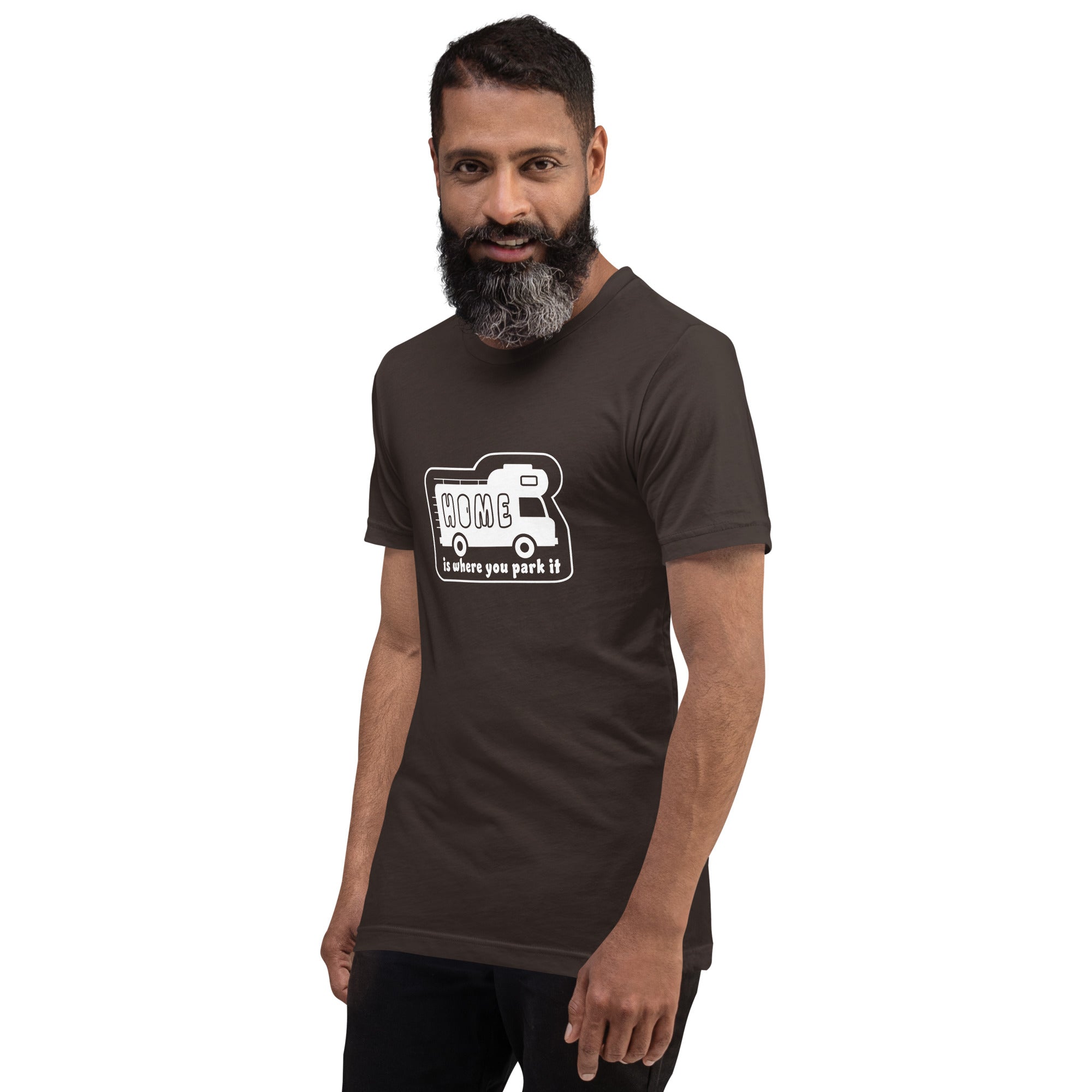 Unisex cotton t-shirt Bold Camper Van on dark colors