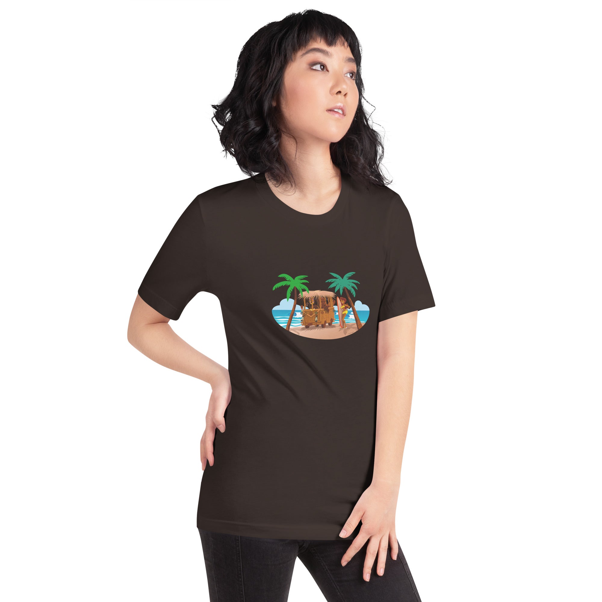 Unisex t-shirt Tiki Kombi on dark colors