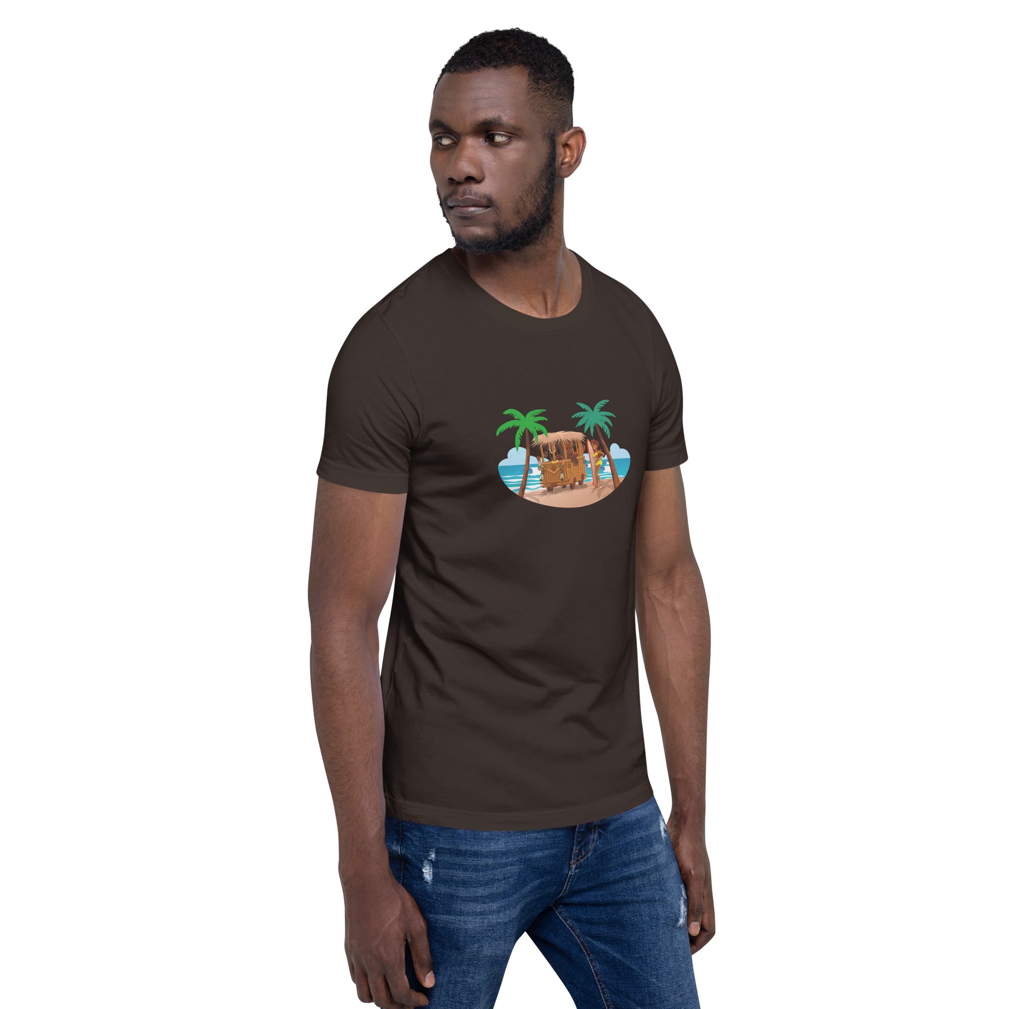 Unisex t-shirt Tiki Kombi on dark colors