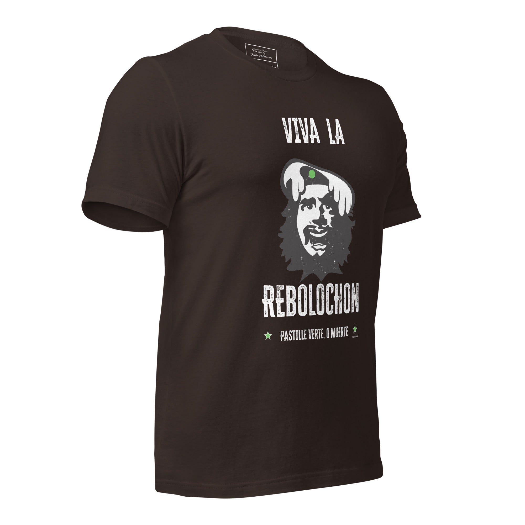 T-shirt en coton unisexe Viva la Rebolochon sur couleurs foncées