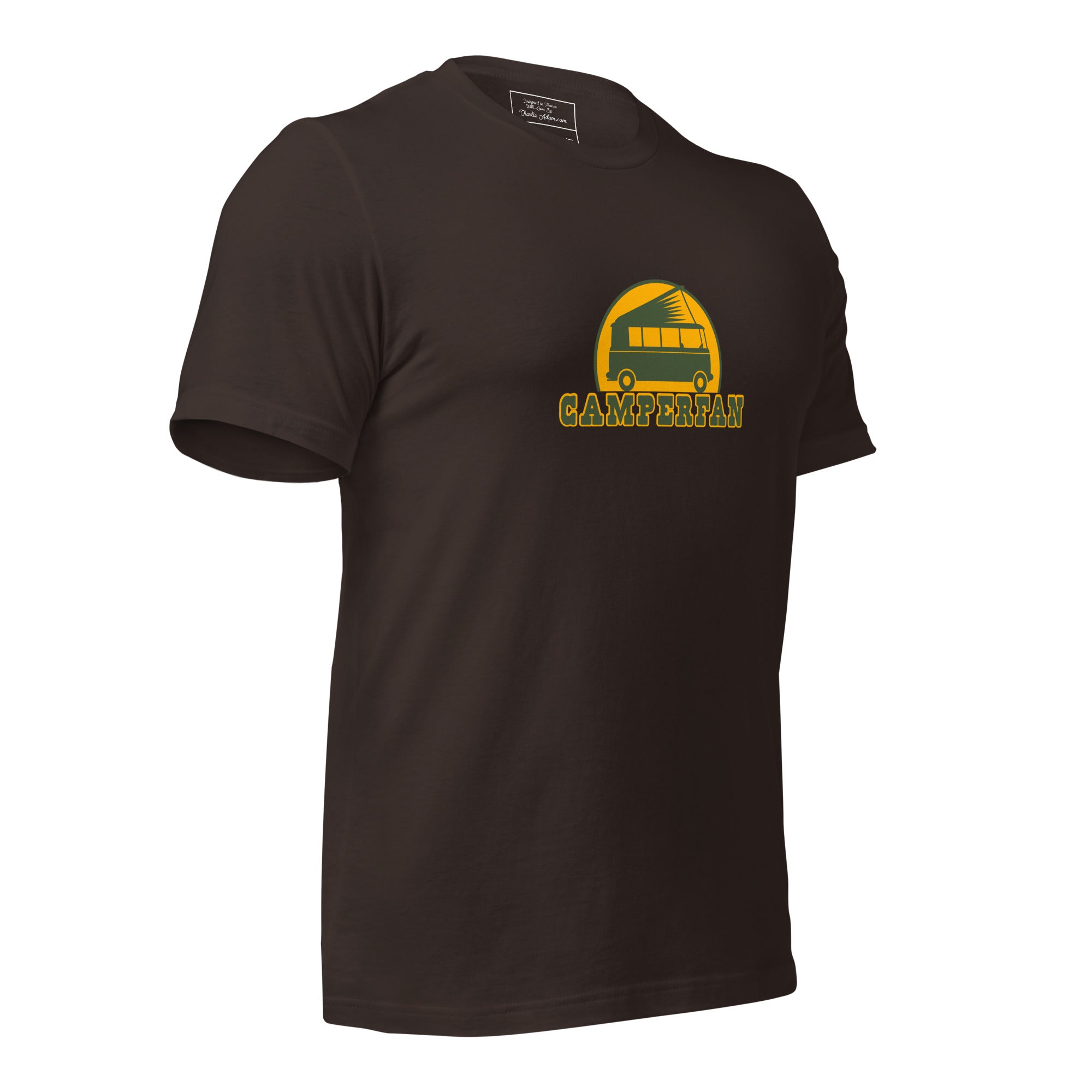 Unisex cotton t-shirt Camperfan on dark colors