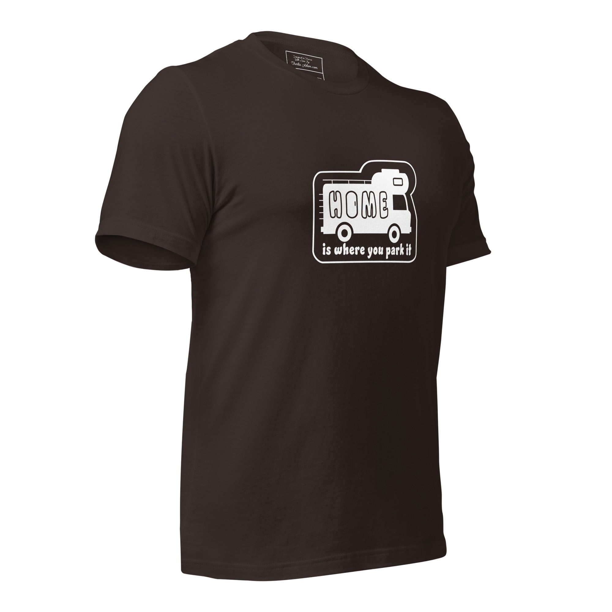 Unisex cotton t-shirt Bold Camper Van on dark colors