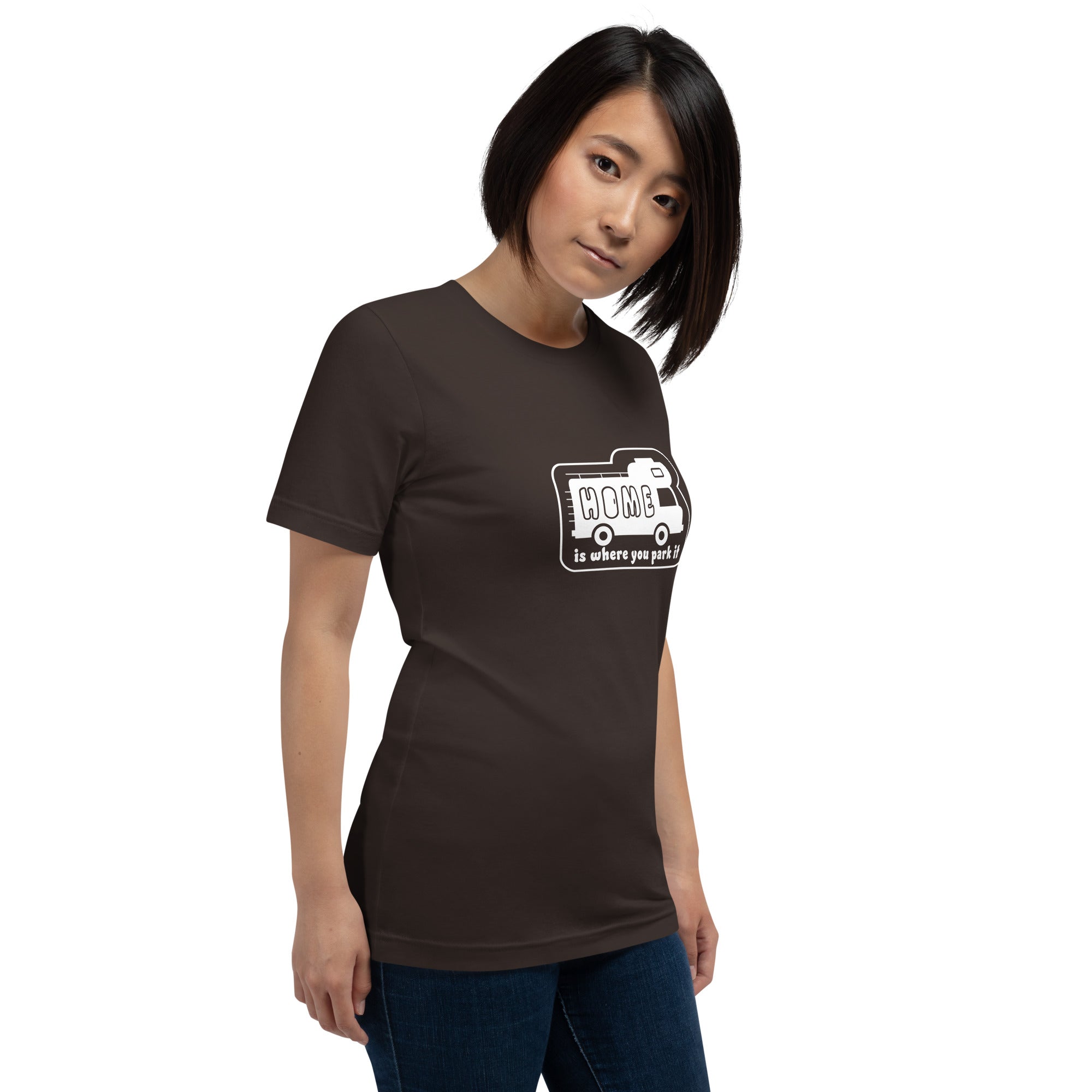 Unisex cotton t-shirt Bold Camper Van on dark colors