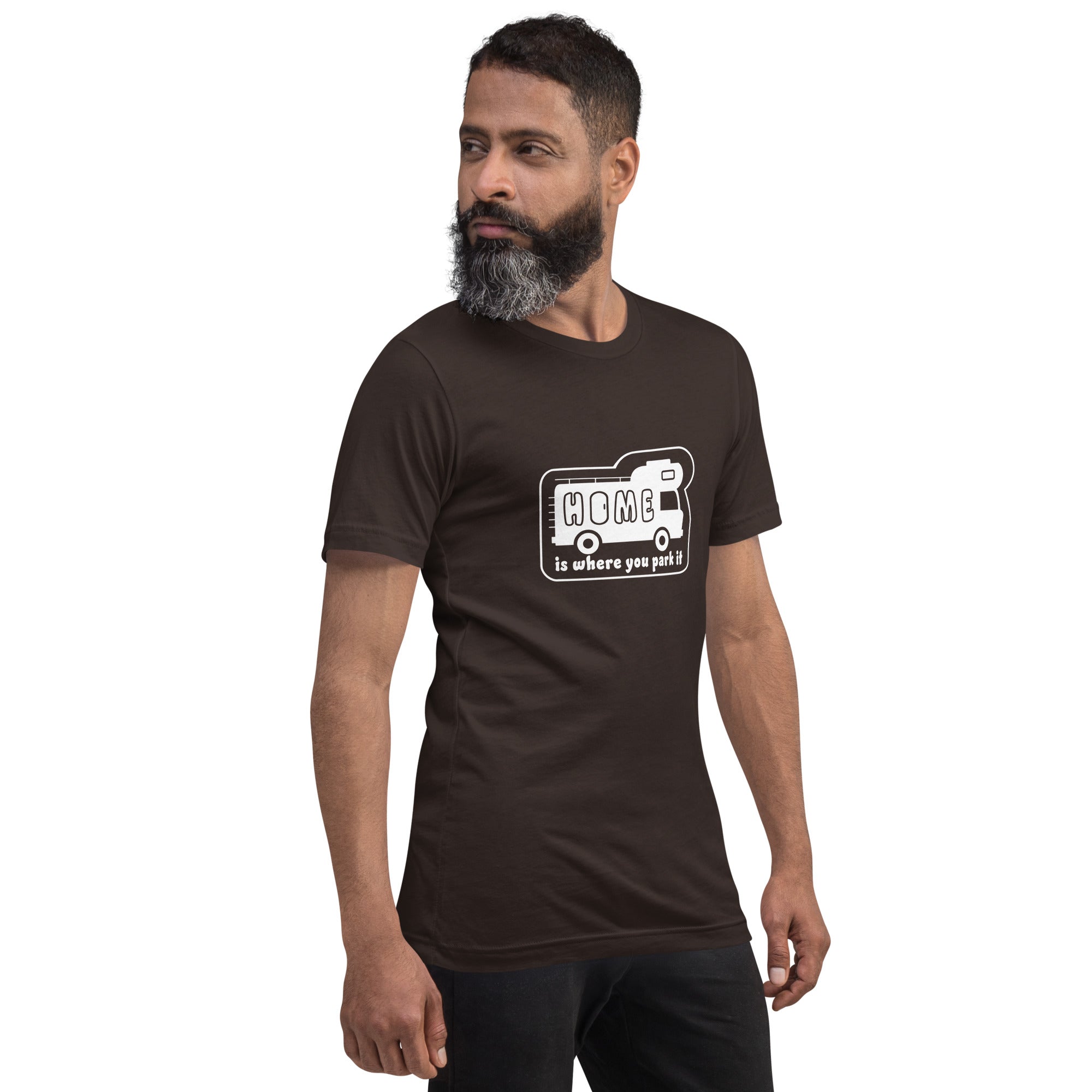 Unisex cotton t-shirt Bold Camper Van on dark colors