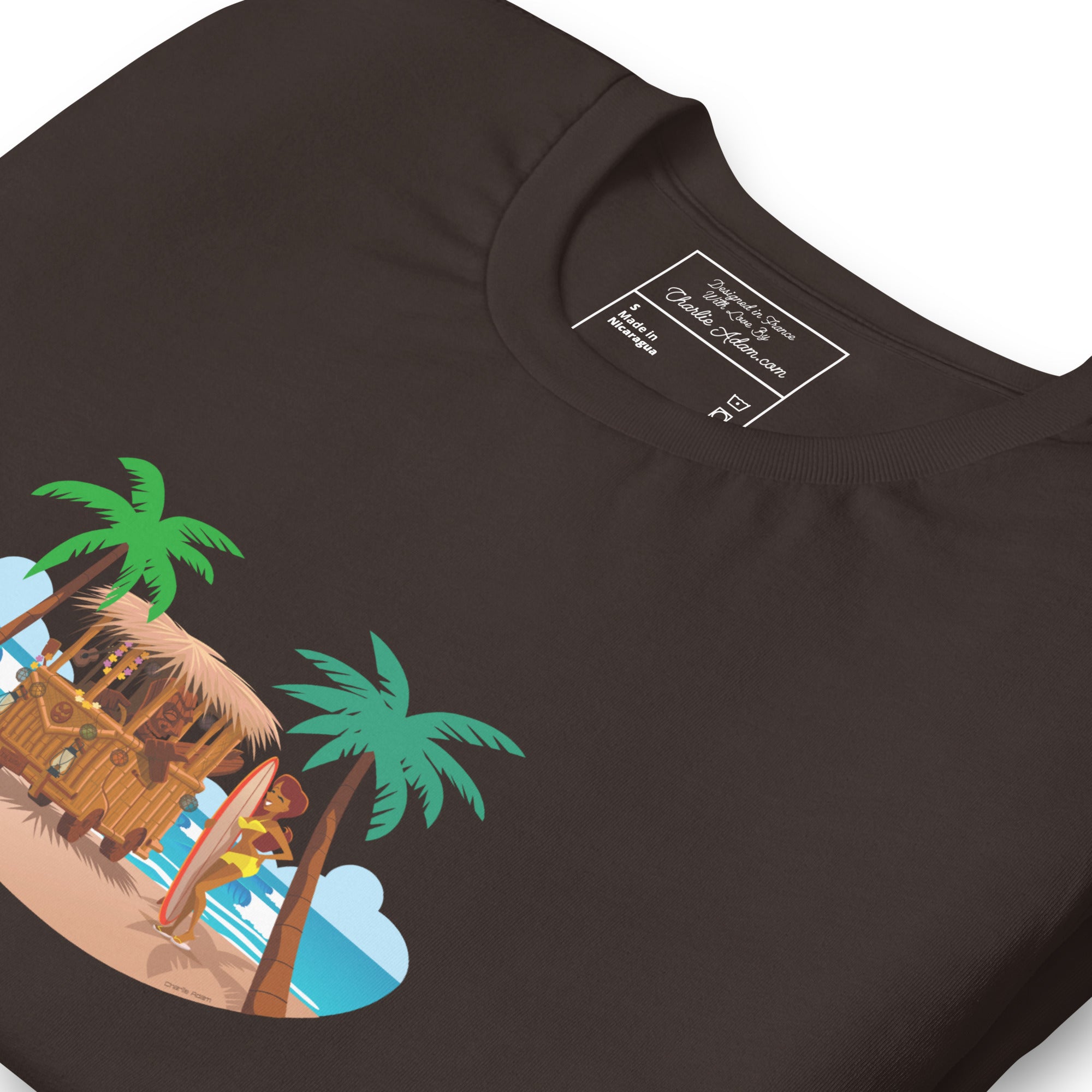 Unisex t-shirt Tiki Kombi on dark colors
