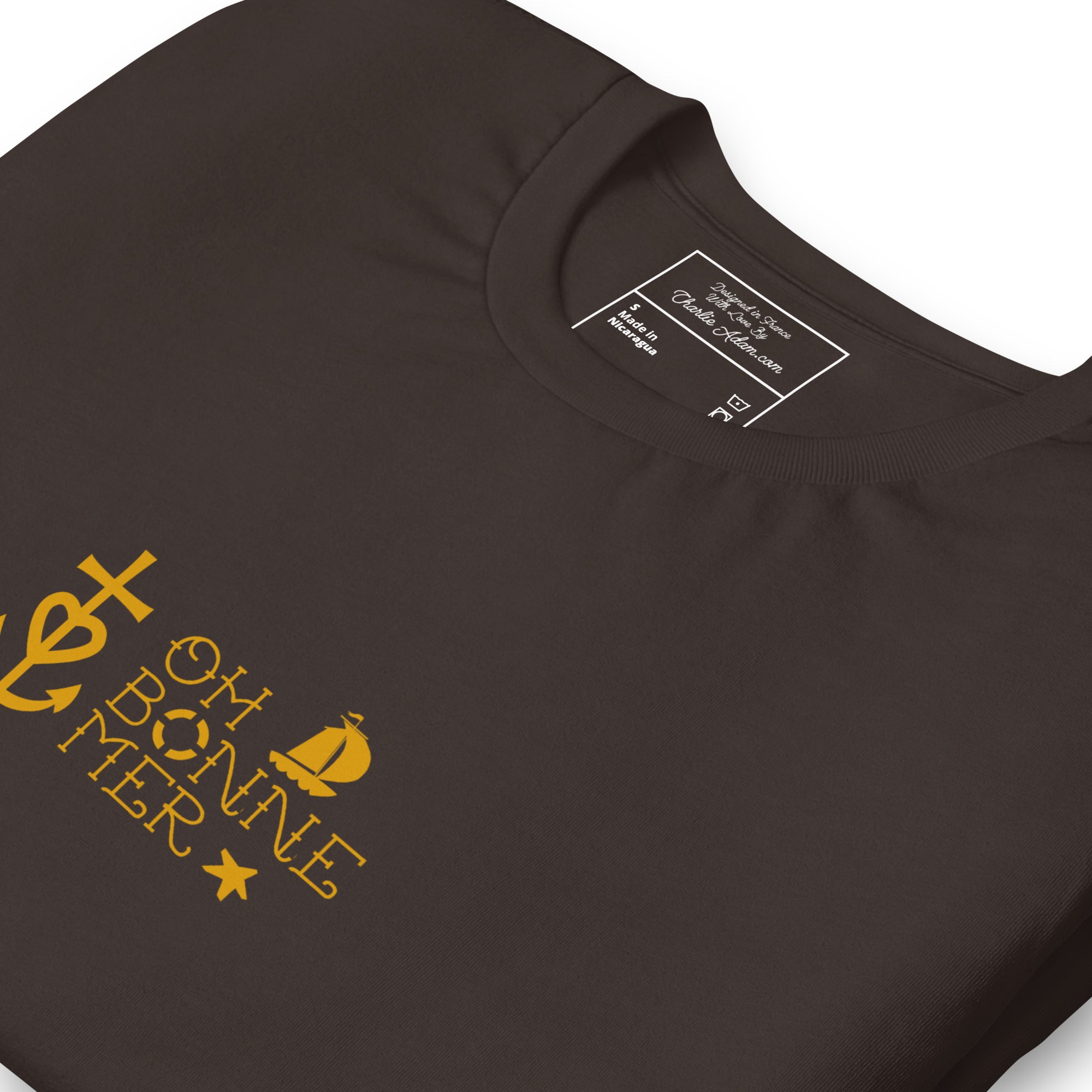 Unisex cotton t-shirt Oh Bonne Mer 2 on dark colors