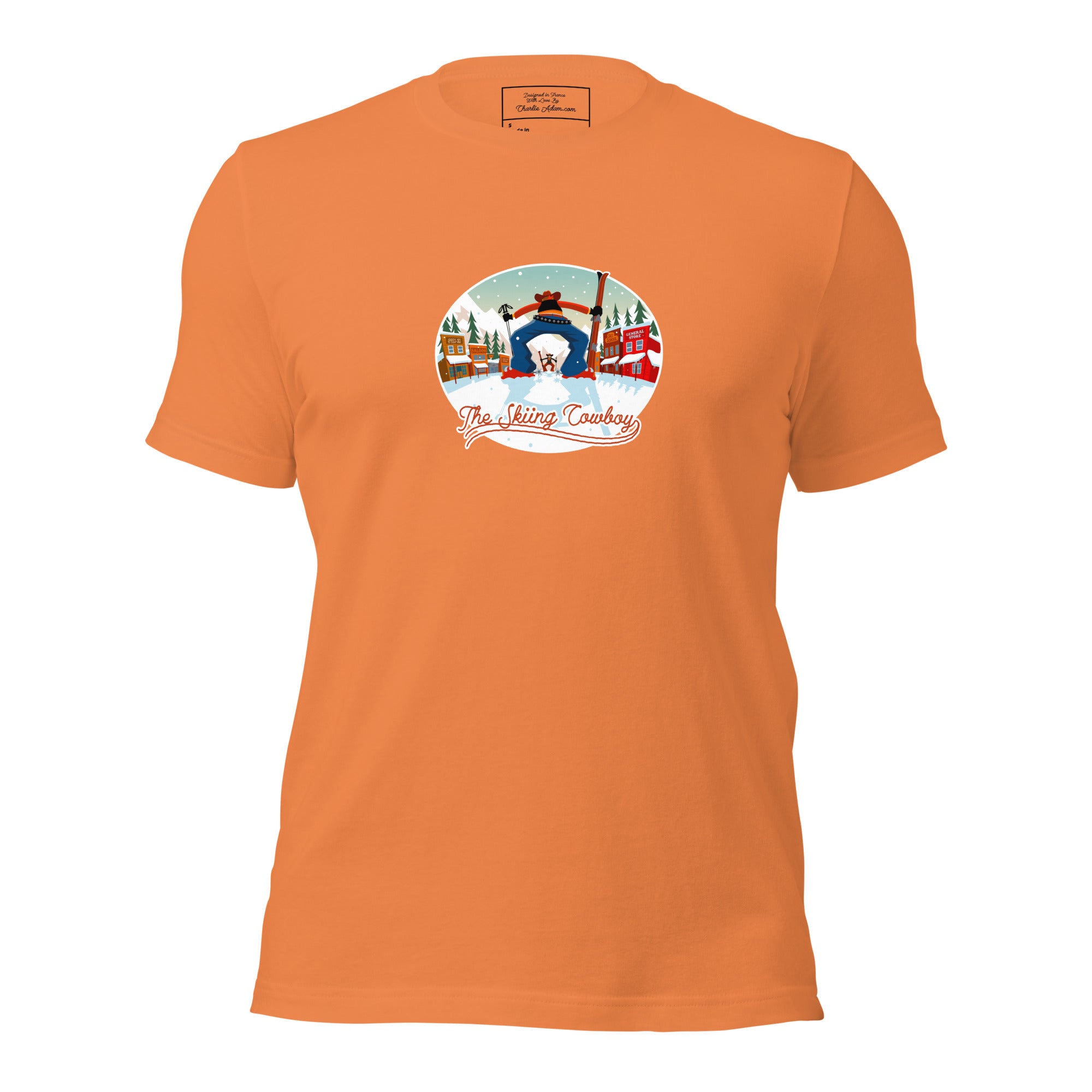 T-shirt en coton unisexe Ski Fight at OK Corral sur couleurs vives