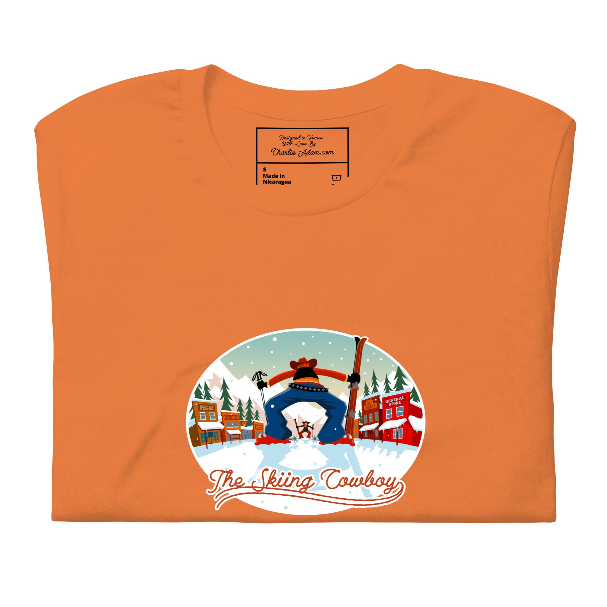 T-shirt en coton unisexe Ski Fight at OK Corral sur couleurs vives
