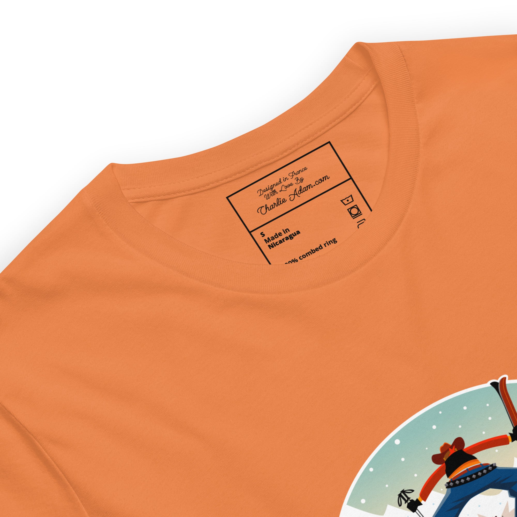 T-shirt en coton unisexe Ski Fight at OK Corral sur couleurs vives