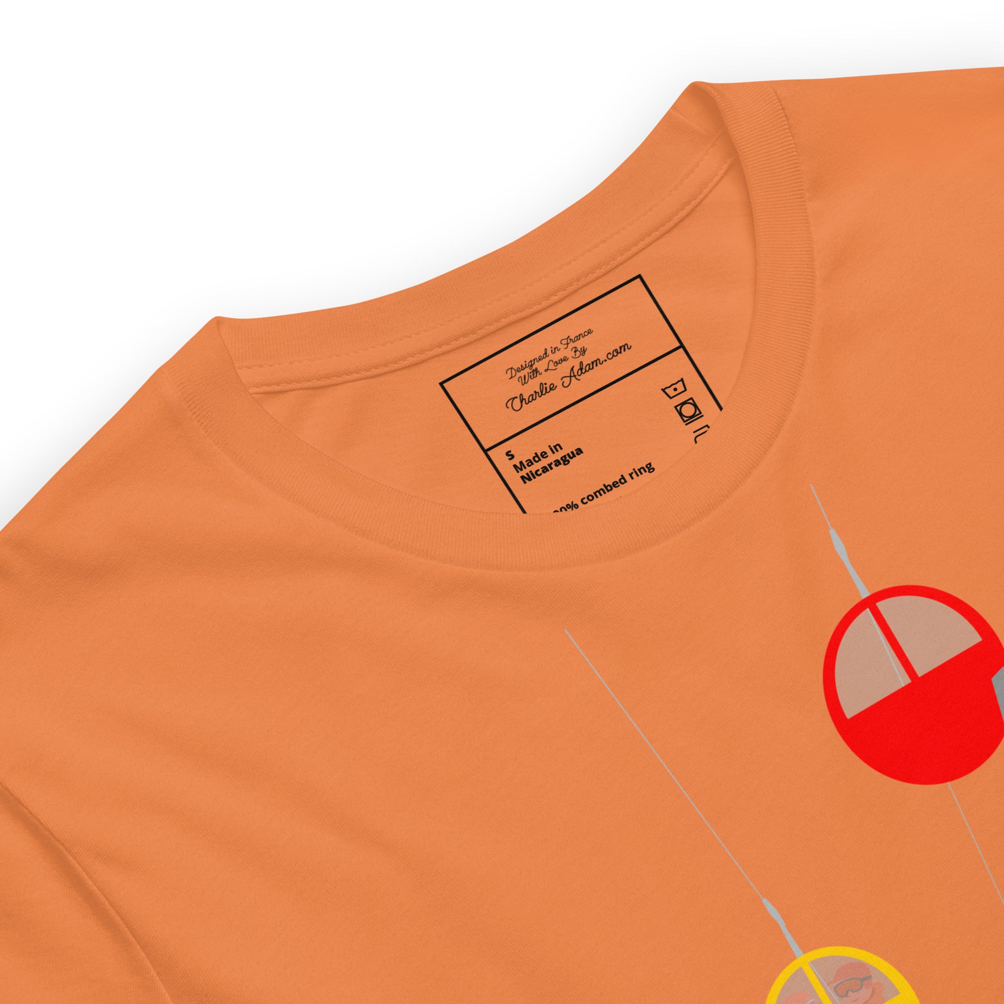T-shirt en coton unisexe Gondolas in the mist sur couleurs vives