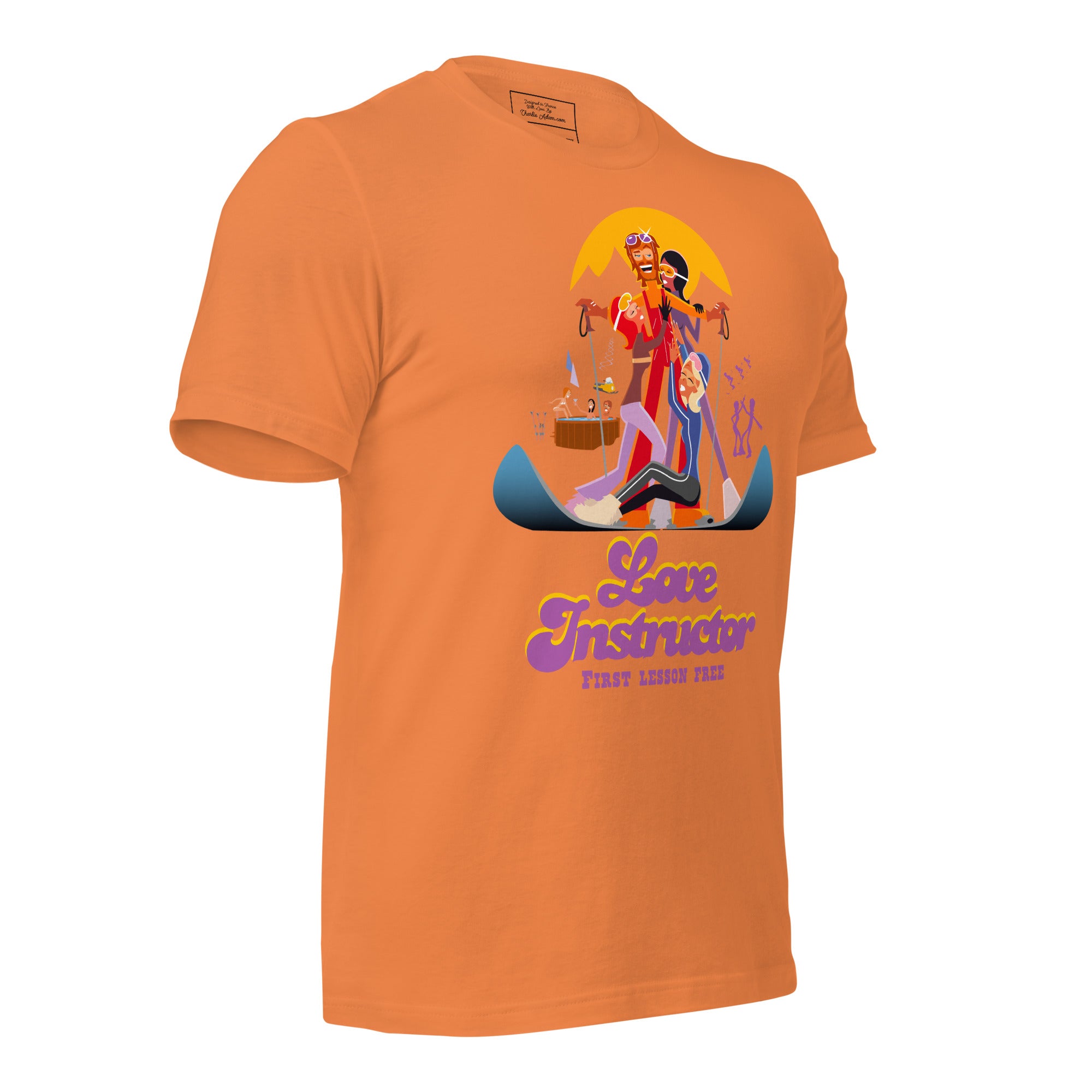 T-shirt en coton unisexe Love instructor First lesson free sur couleurs claires