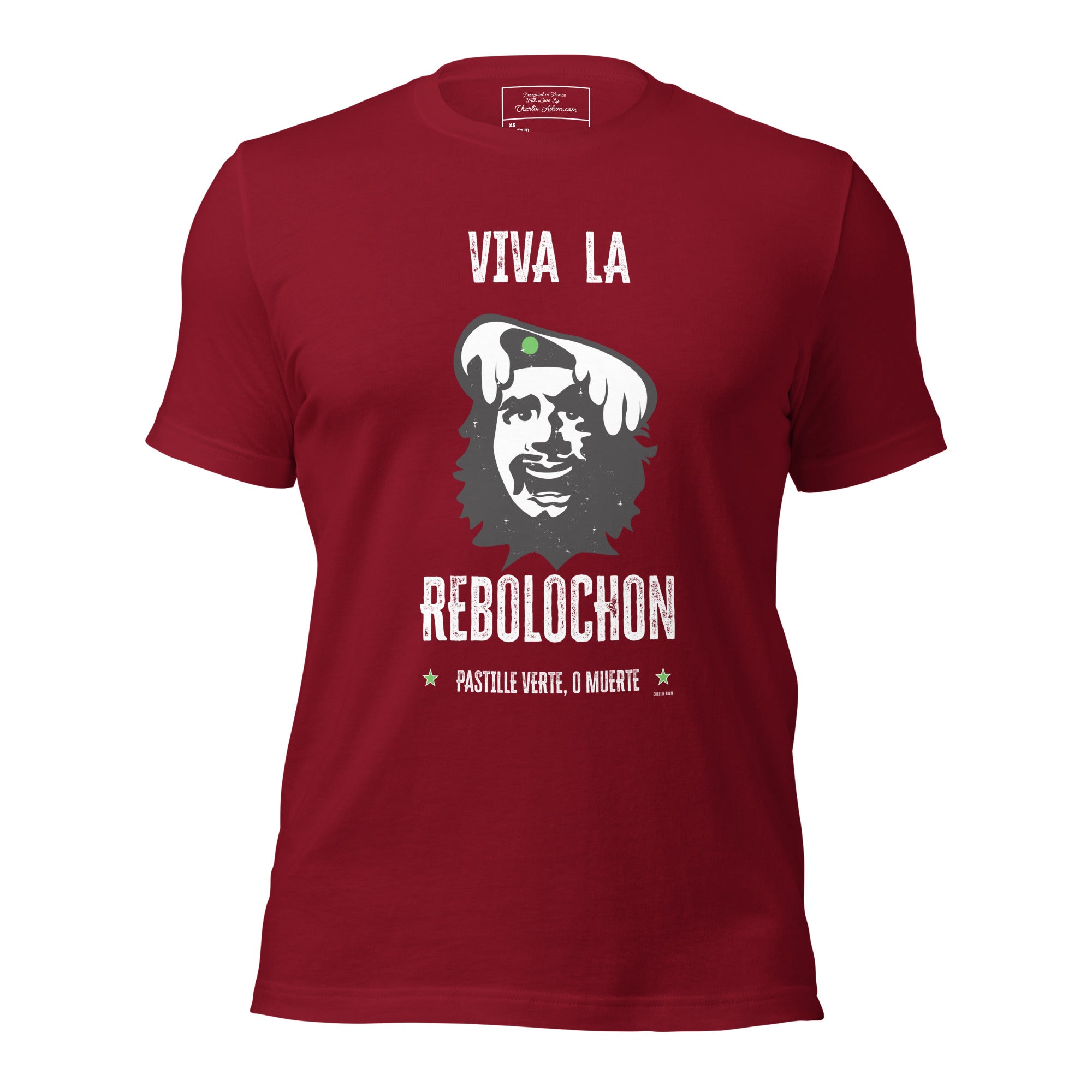 T-shirt en coton unisexe Viva la Rebolochon sur couleurs foncées
