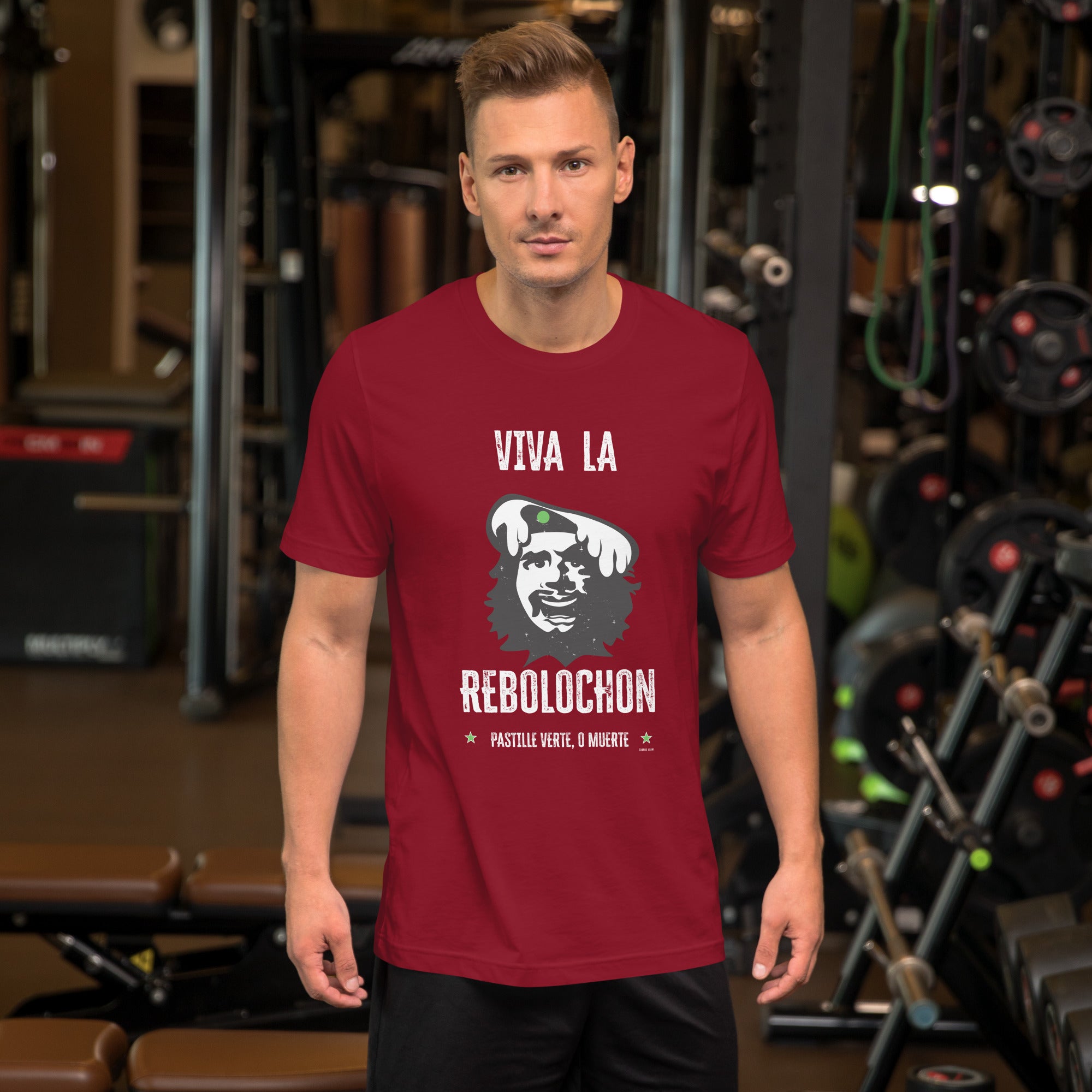 T-shirt en coton unisexe Viva la Rebolochon sur couleurs foncées