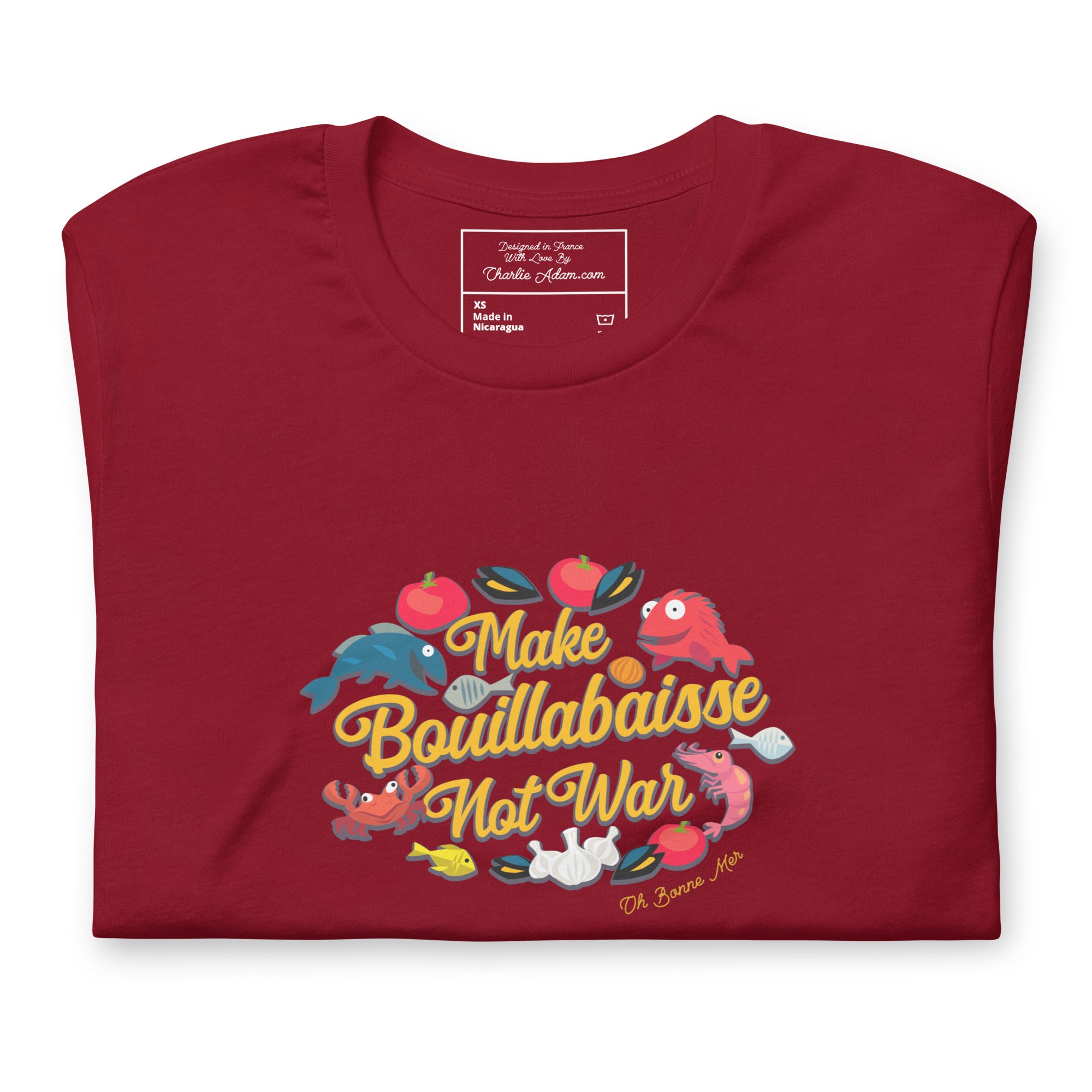 T-shirt en coton unisexe Make Bouillabaisse Not War