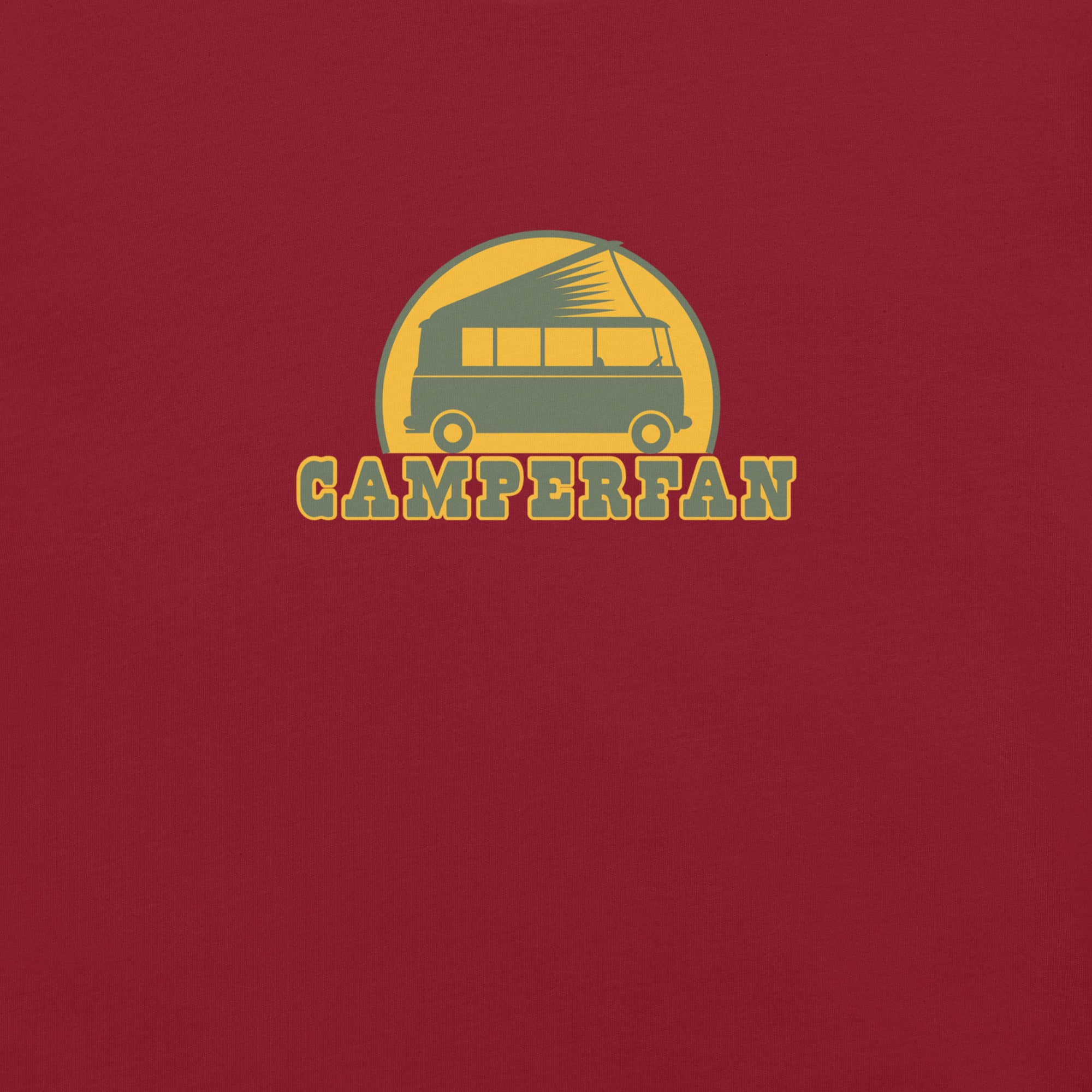 Unisex cotton t-shirt Camperfan on dark colors