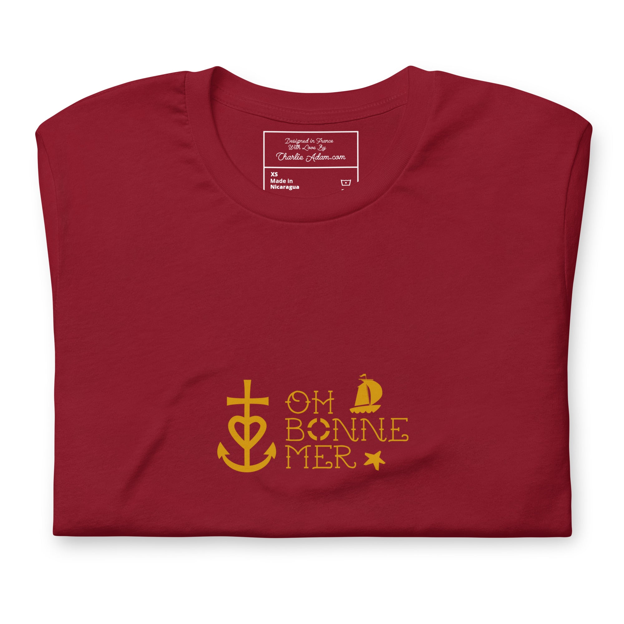 Unisex cotton t-shirt Oh Bonne Mer 2 on dark colors