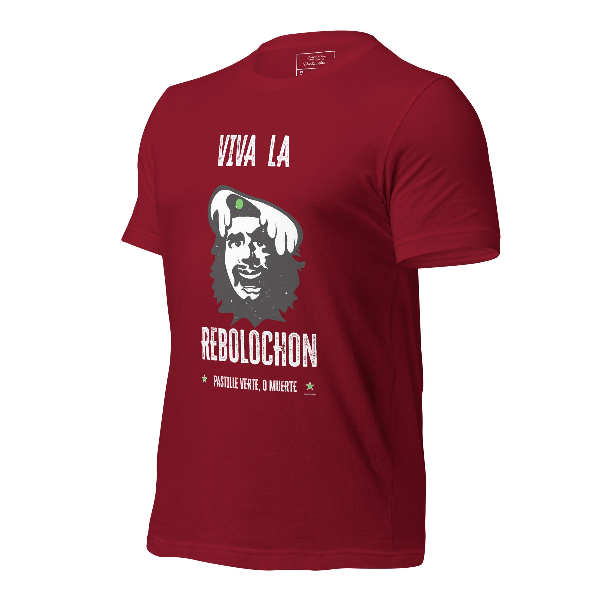T-shirt en coton unisexe Viva la Rebolochon sur couleurs foncées