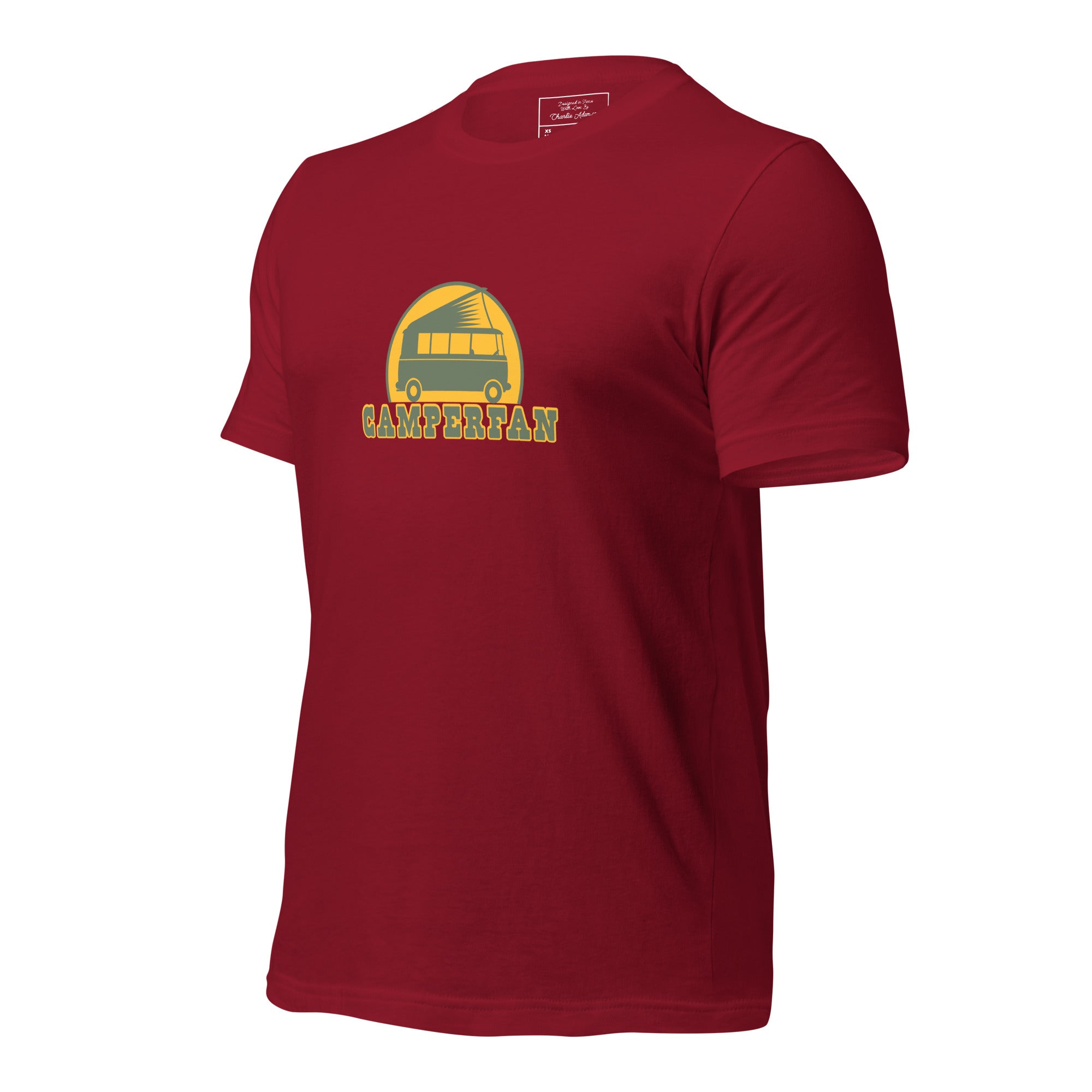 Unisex cotton t-shirt Camperfan on dark colors